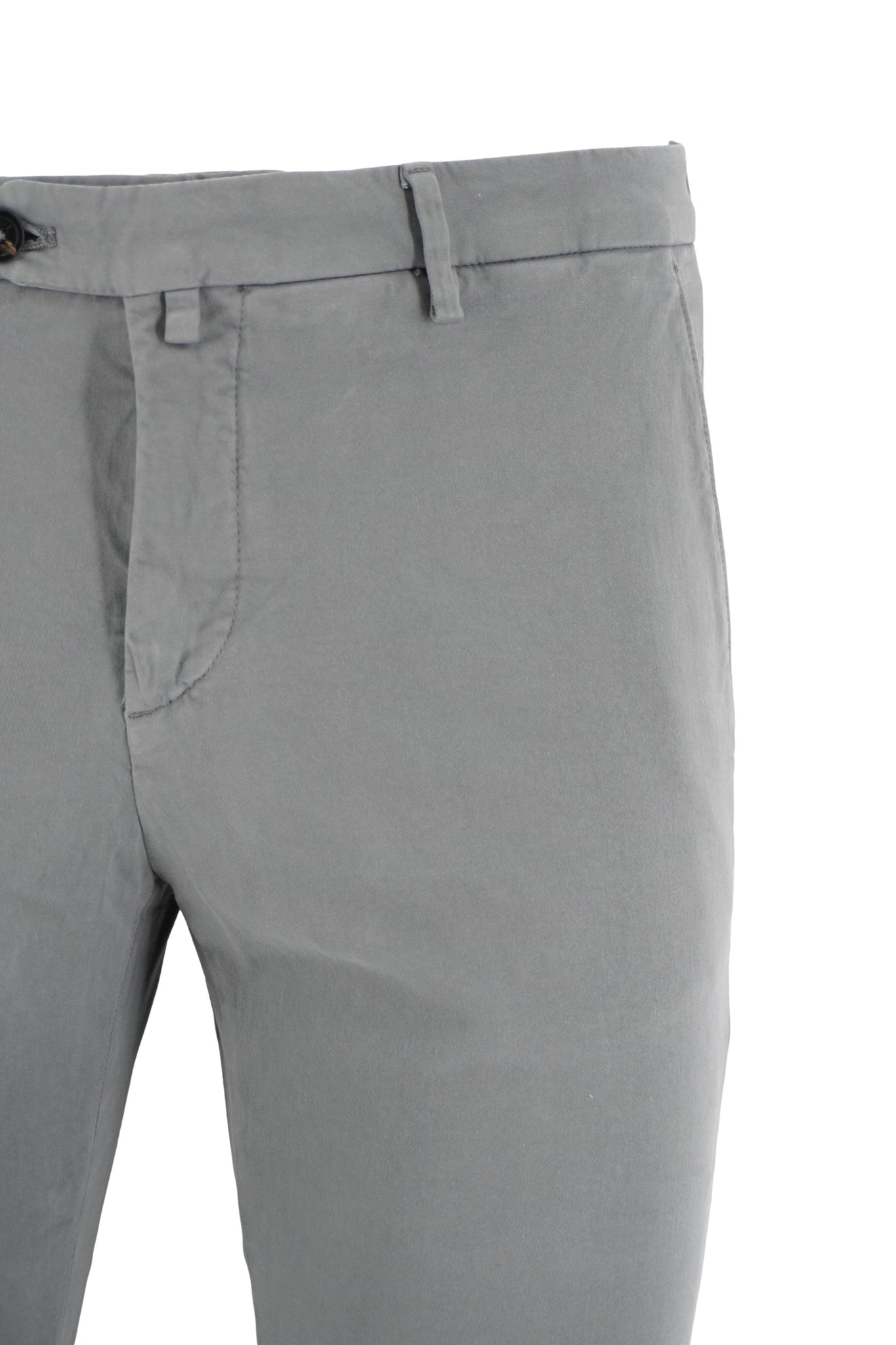 Pantalone Slim Fit in Cotone / Grigio - Ideal Moda