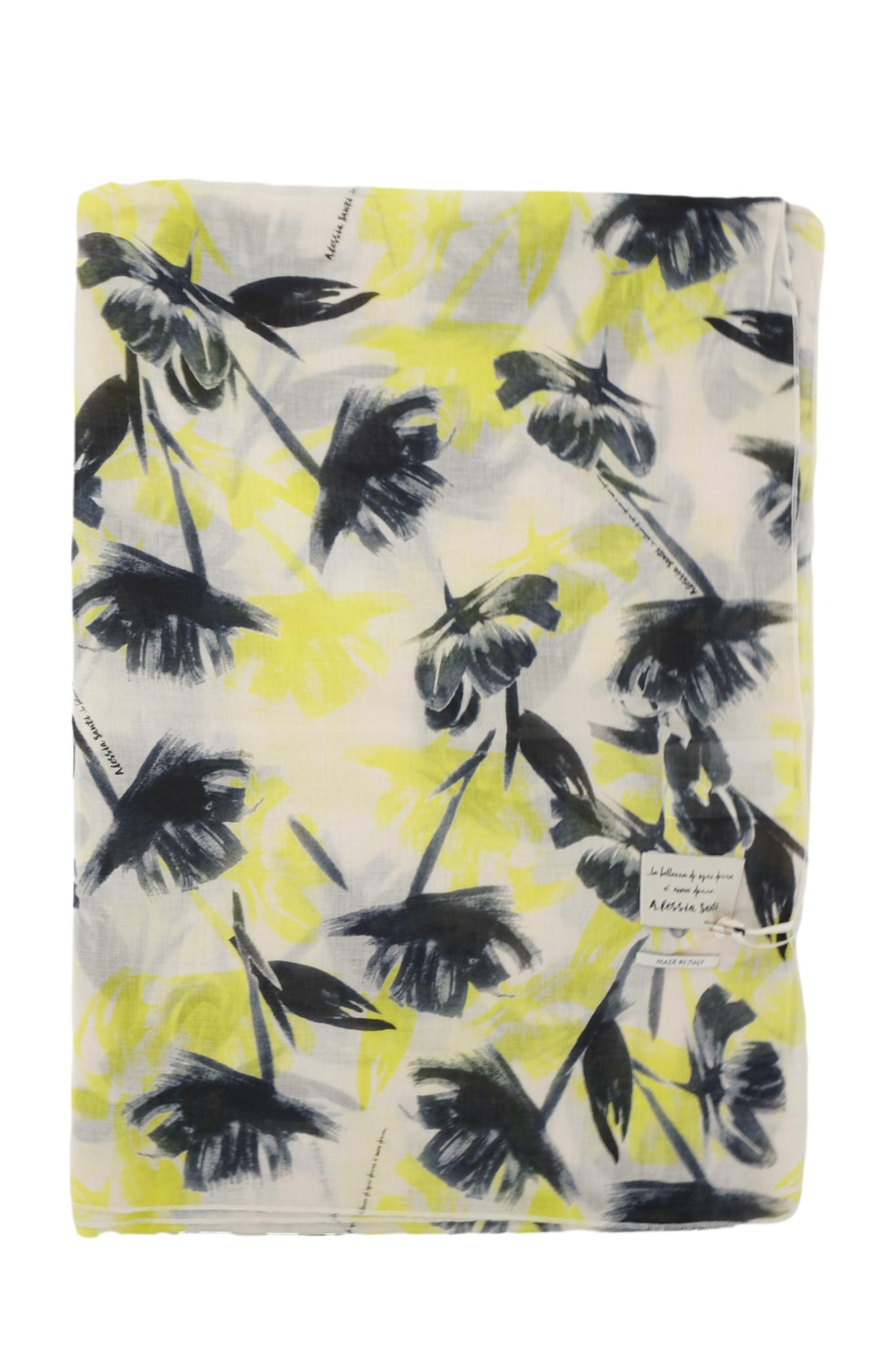 Sciarpa in Cotone con Fantasia / Giallo - Ideal Moda