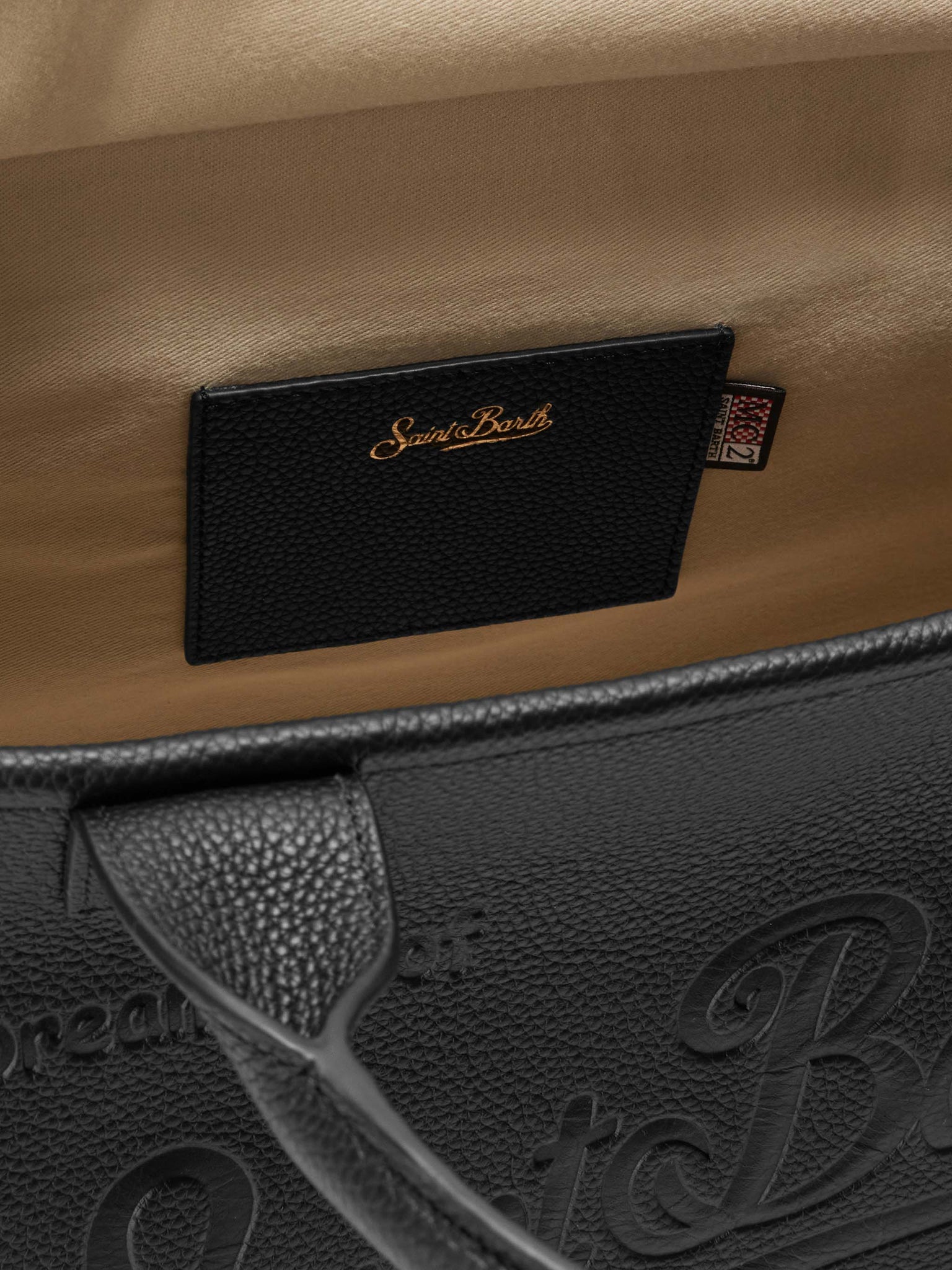 Borsa a Spalla Vanity in Pelle Martellata / Nero