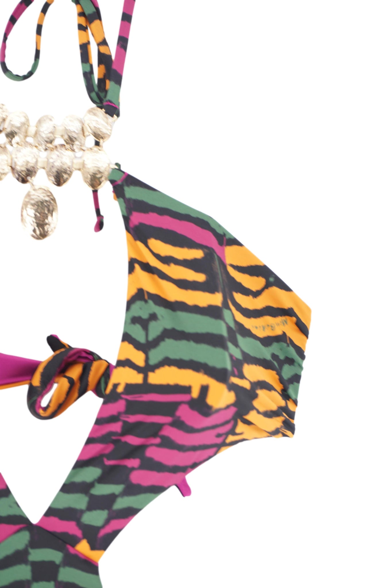 Costume da Bagno Modello Intero con Fantasia / Verde - Ideal Moda