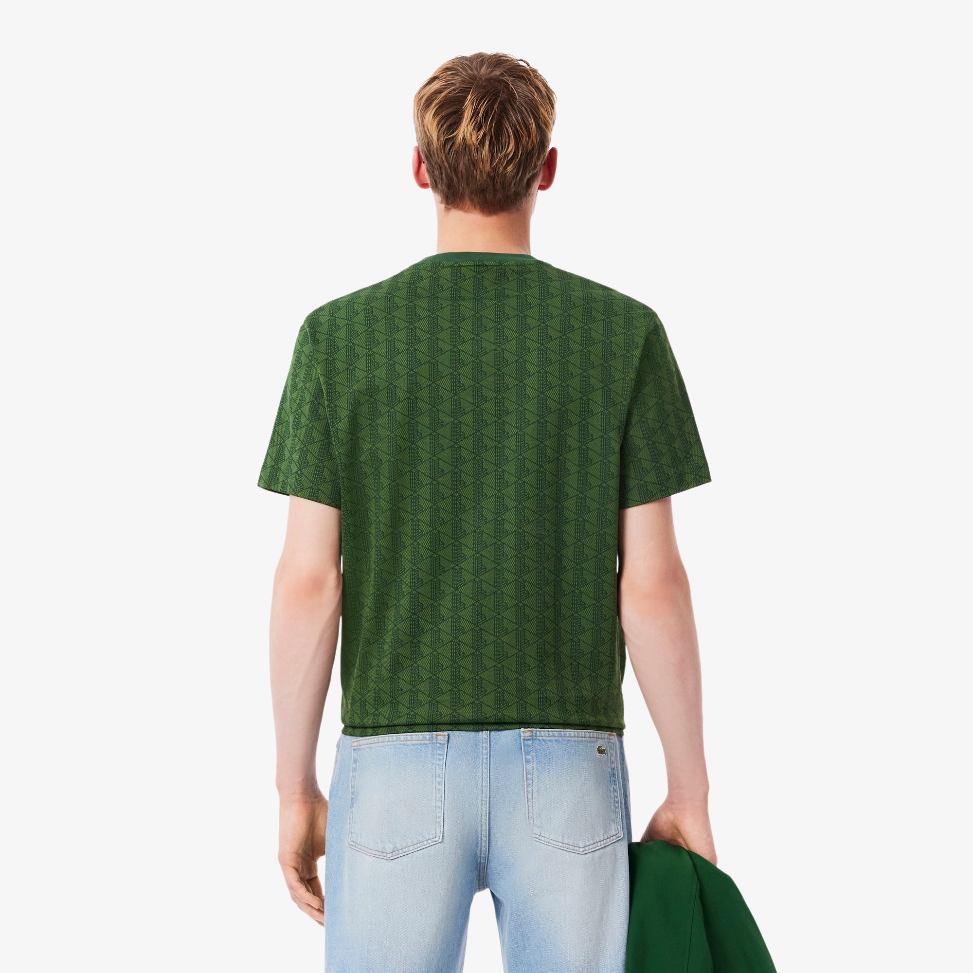 T-Shirt in Jersey con Monogramma / Verde - Ideal Moda