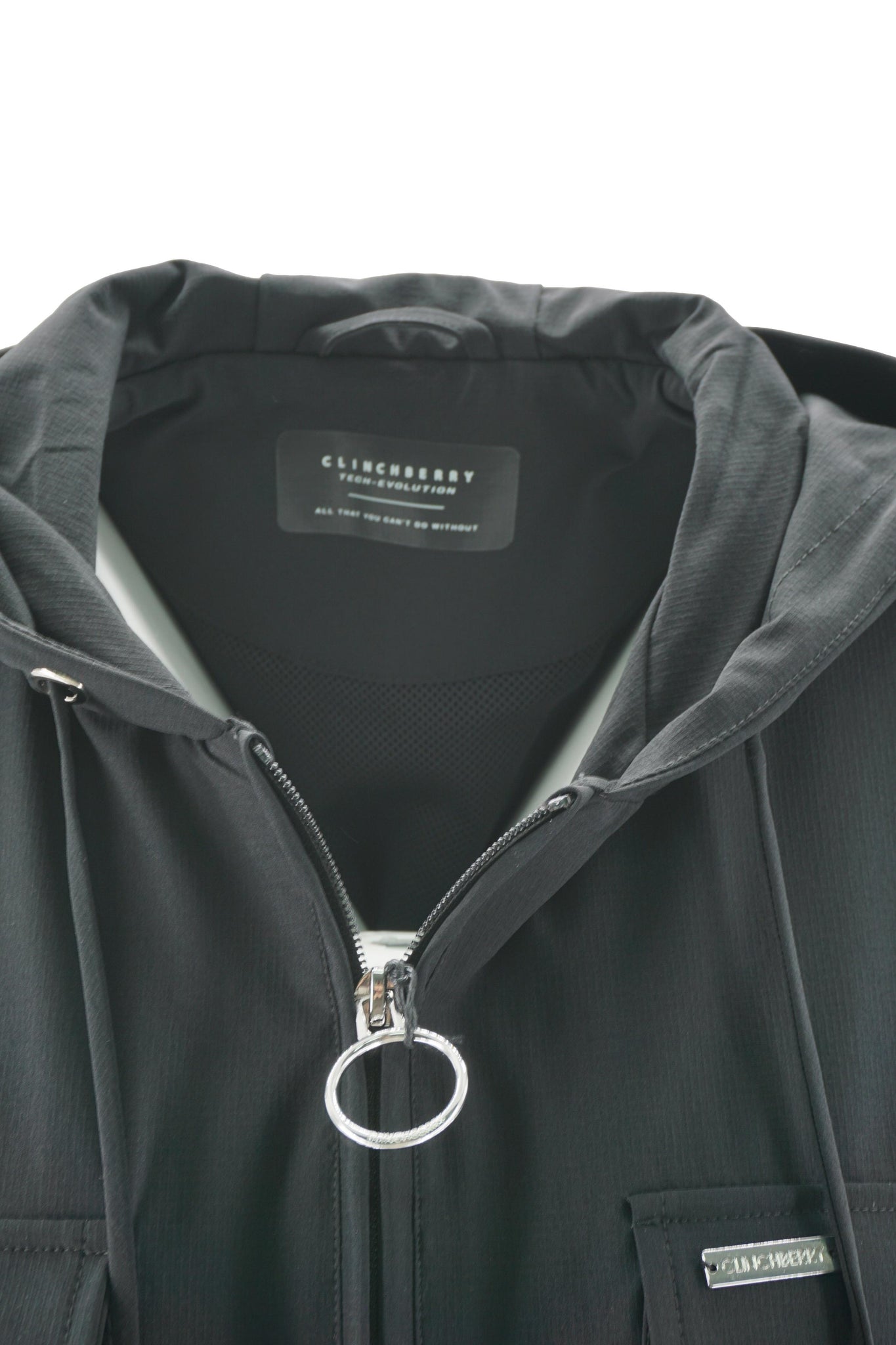 Giubbino Crop Fit in Tessuto Tecnico / Nero - Ideal Moda