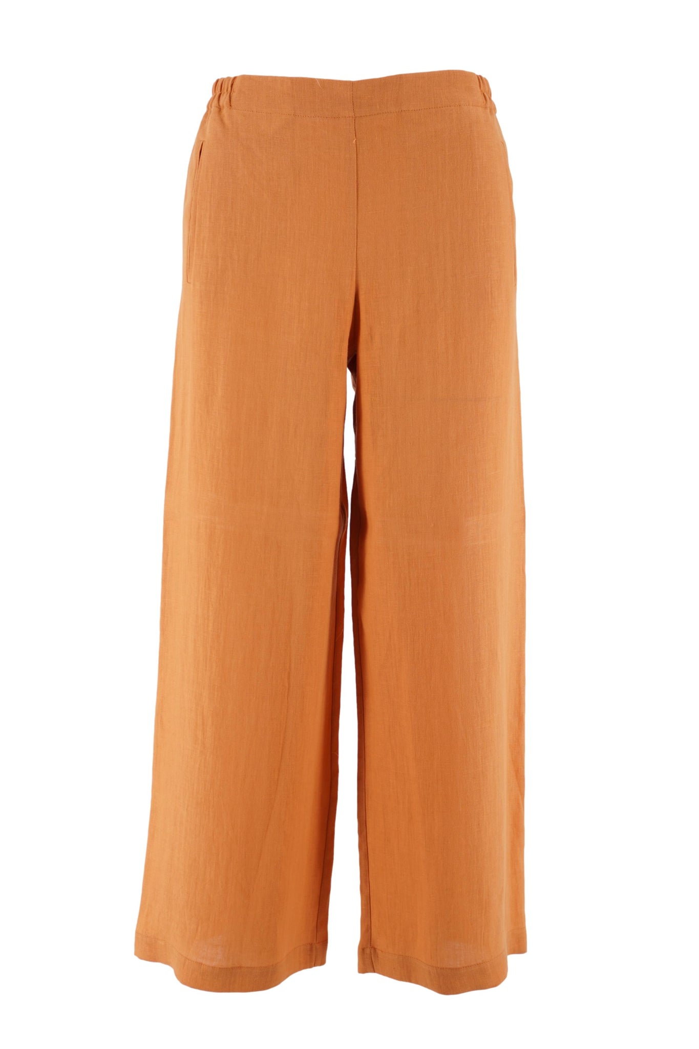 Pantalone in Lino / Arancione - Ideal Moda