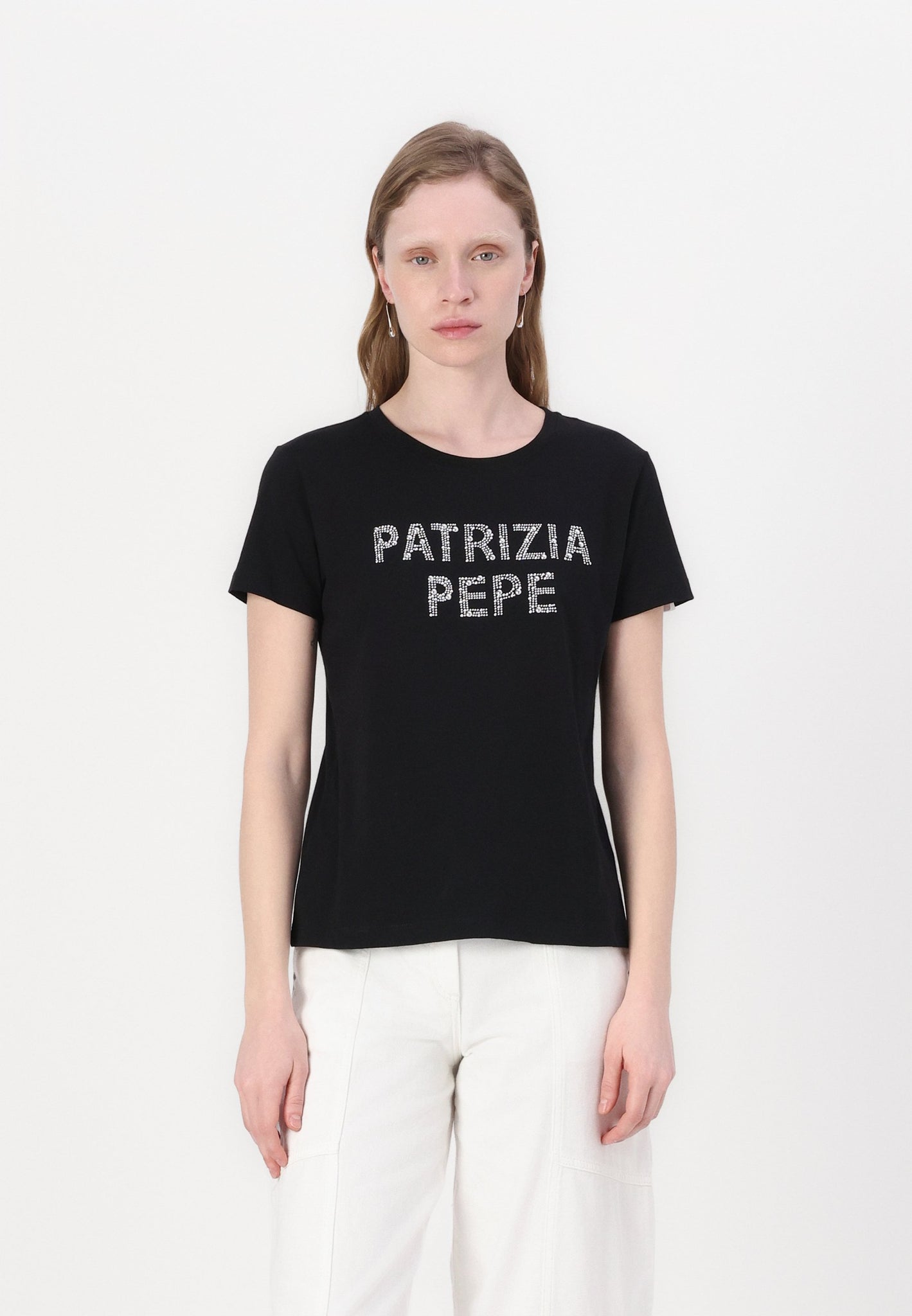 T-Shirt con Stampa / Nero - Ideal Moda
