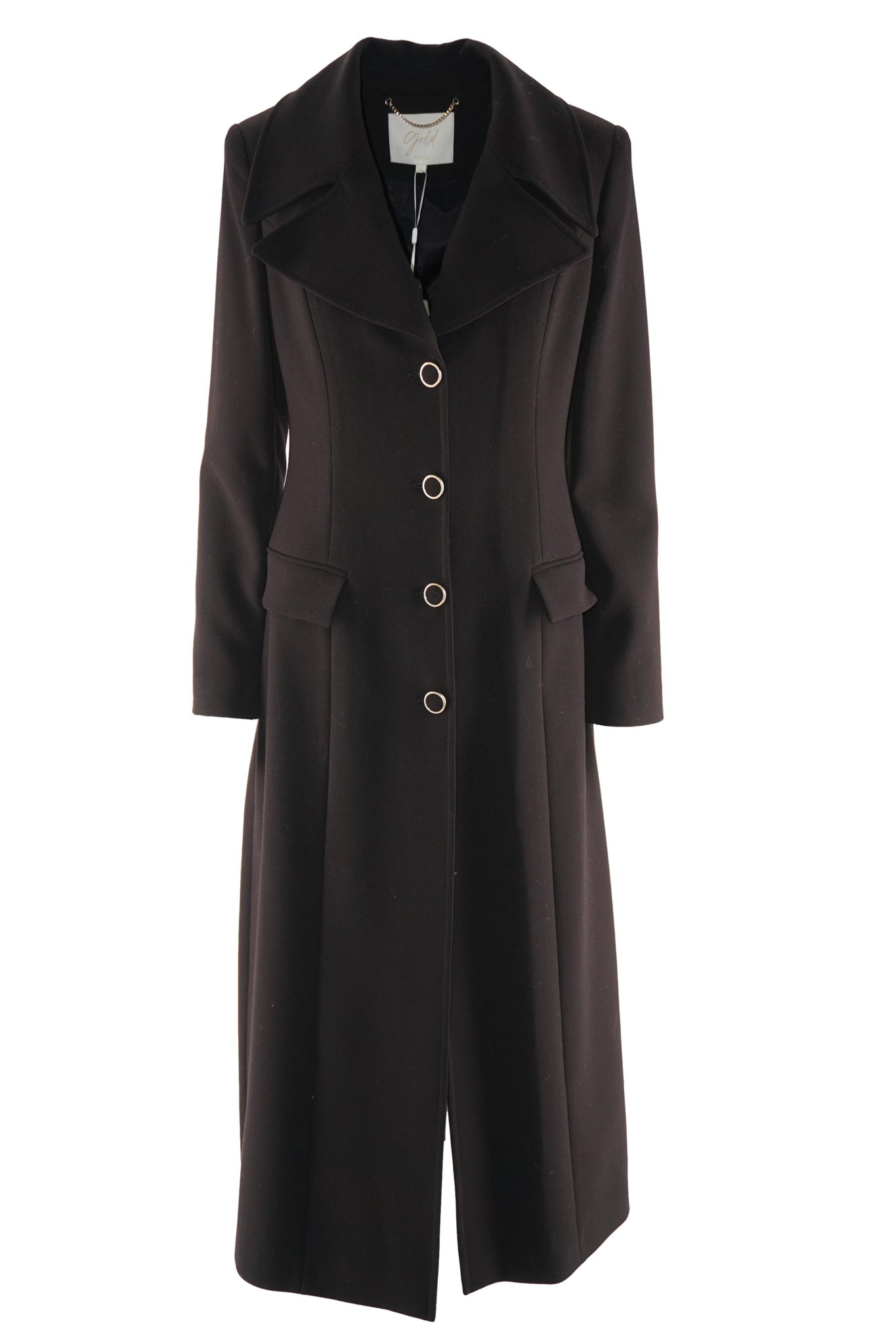 Cappotto Lungo Elegante / Nero - Ideal Moda