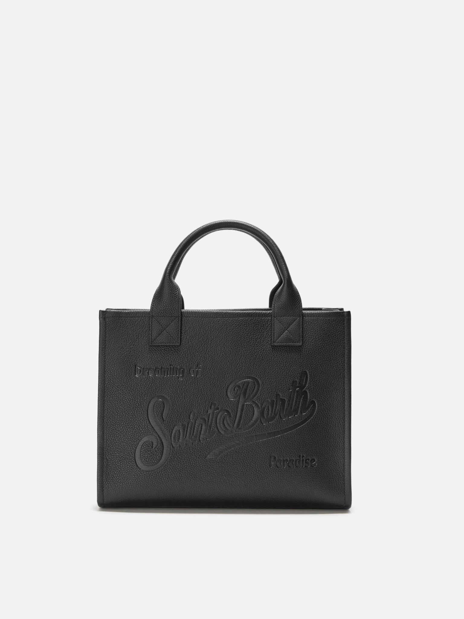 Borsa a Spalla Vanity in Pelle Martellata / Nero