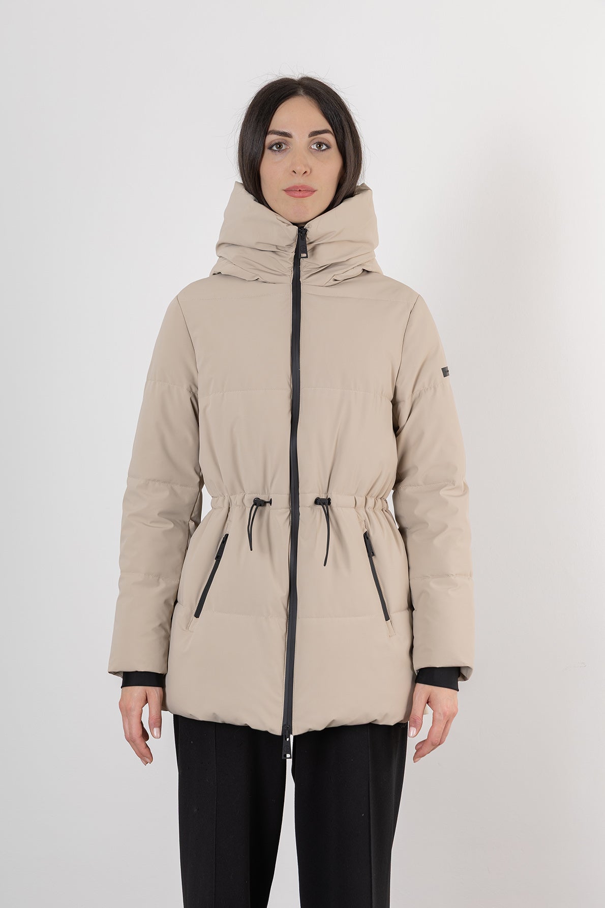Giubbino con Coulisse in Vita / Beige