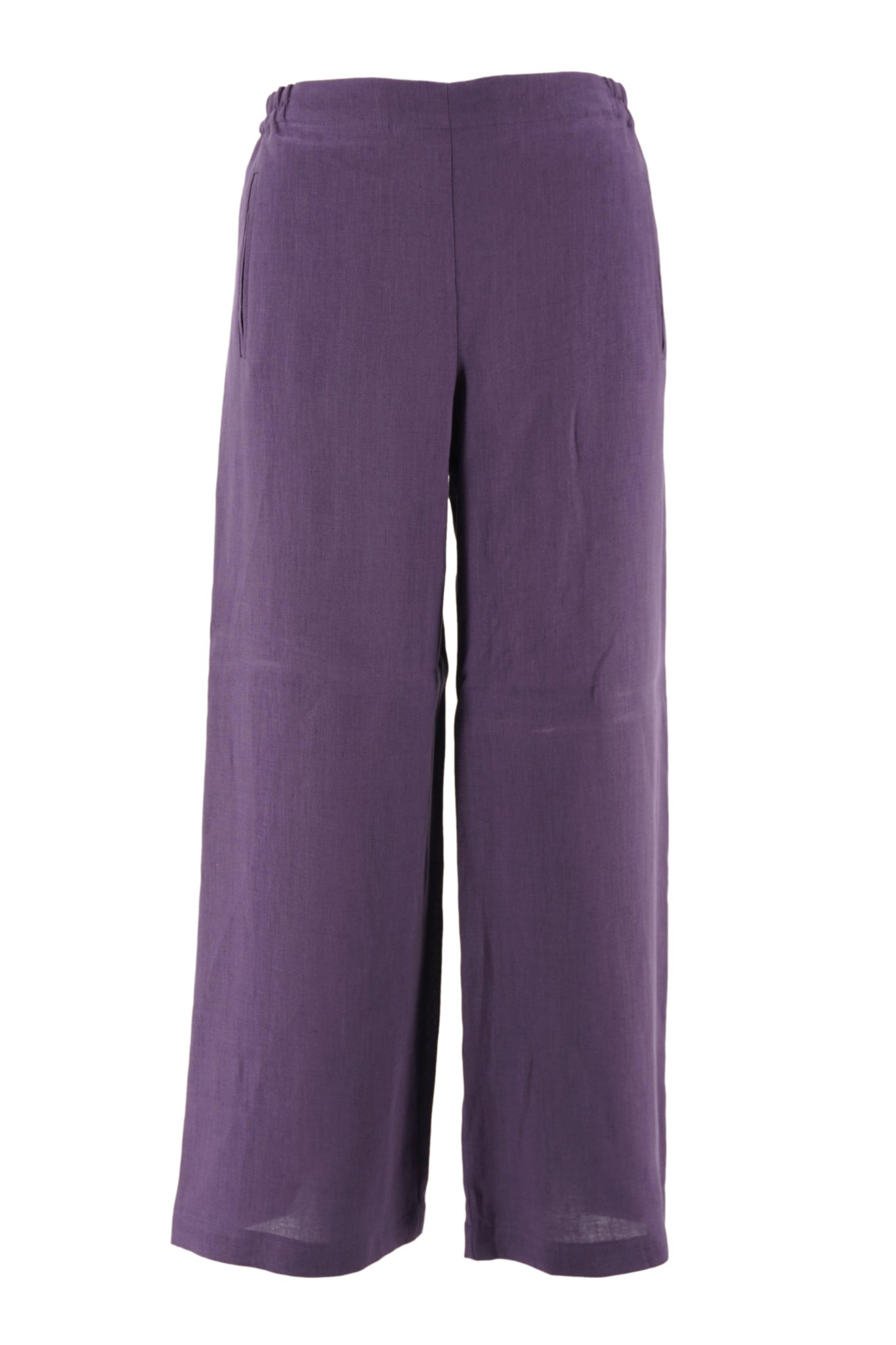 Pantalone in Lino / Viola - Ideal Moda