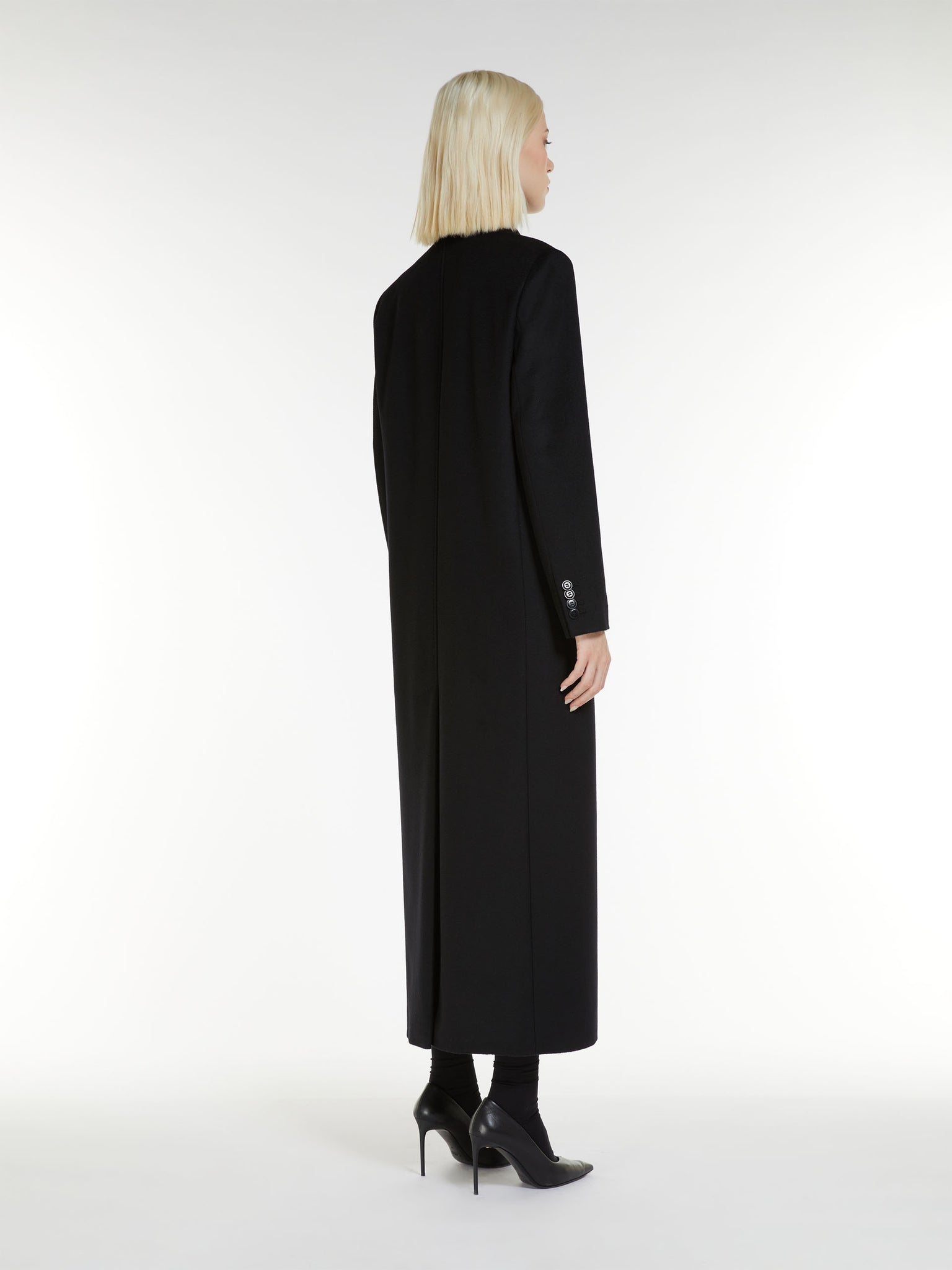 Cappotto Doppiopetto in Lana / Nero - Ideal Moda