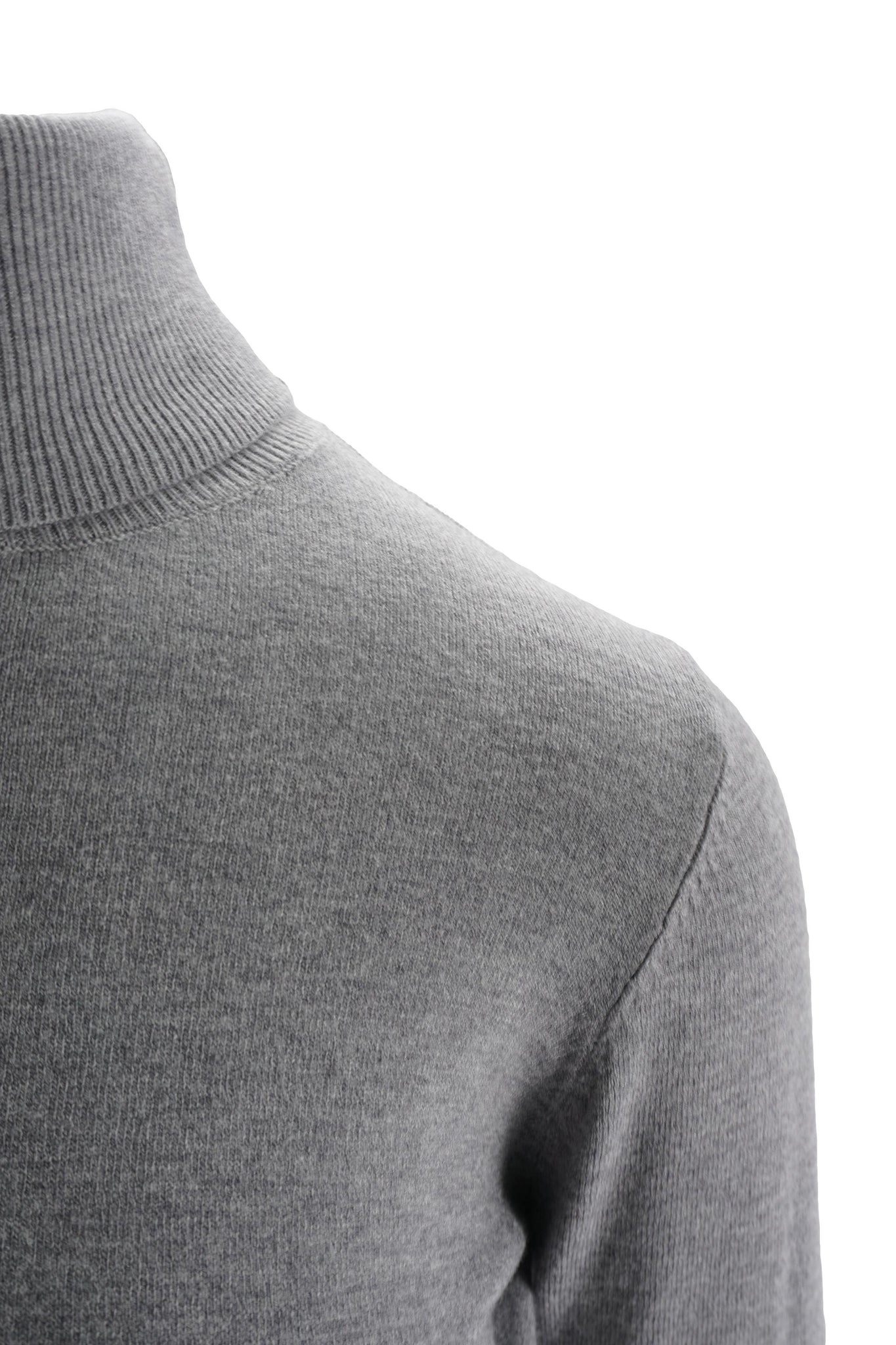 Maglia Slim Fit con Collo Alto / Grigio - Ideal Moda