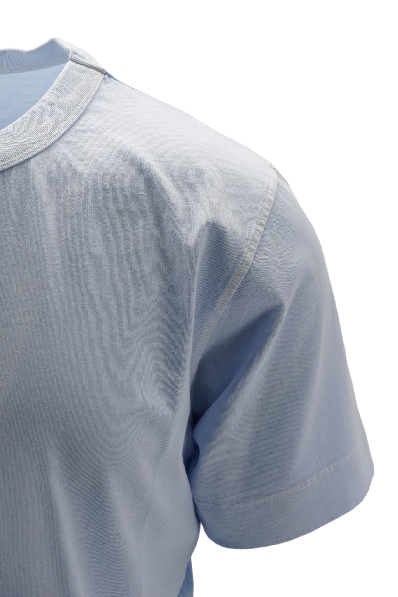 T-Shirt in Cotone Organico / Celeste - Ideal Moda