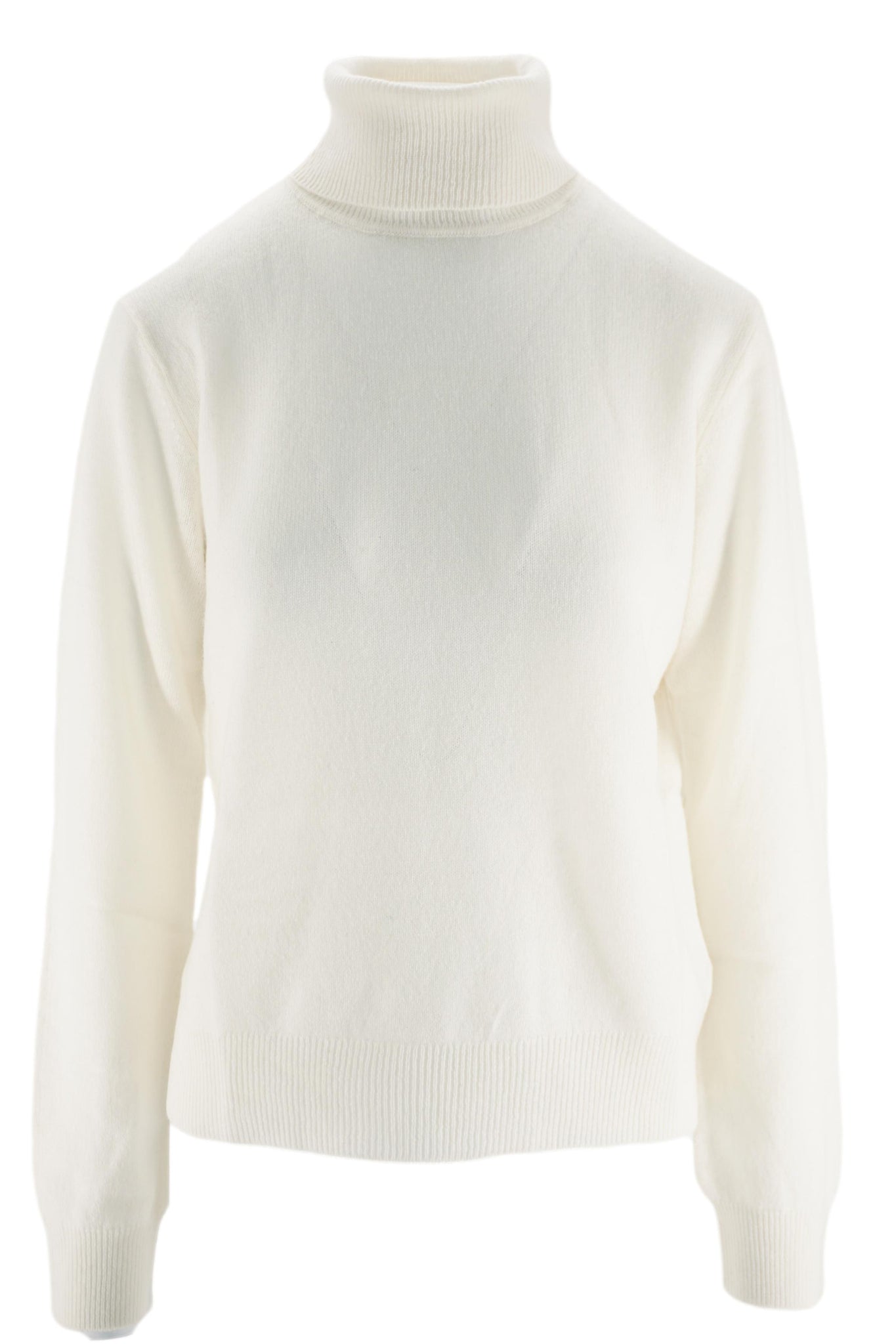 Maglia Dolcevita 100% Cashmere / Bianco - Ideal Moda