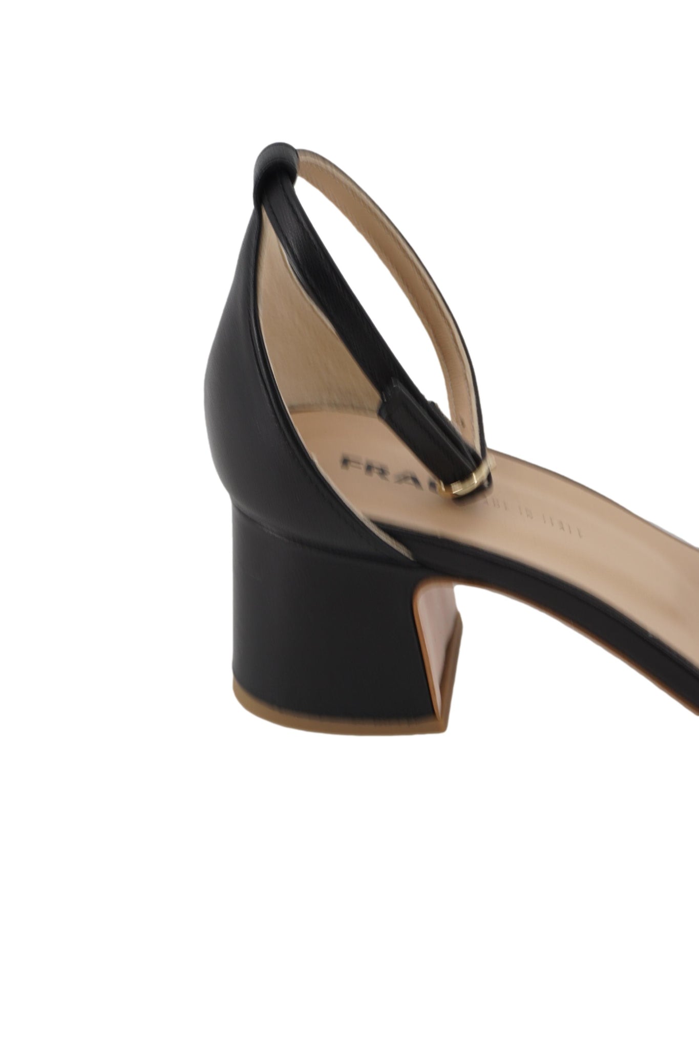 Sandalo con Tacco in Pelle / Nero - Ideal Moda