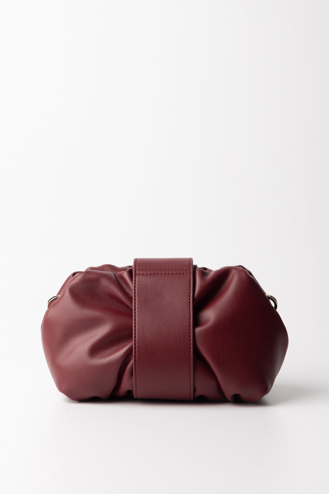 Borsa a Tracolla con Fibbia a Placca / Bordeaux - Ideal Moda