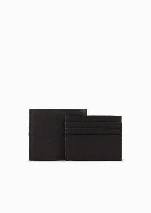 Gift Box con Portafoglio e Portacarte / Nero - Ideal Moda