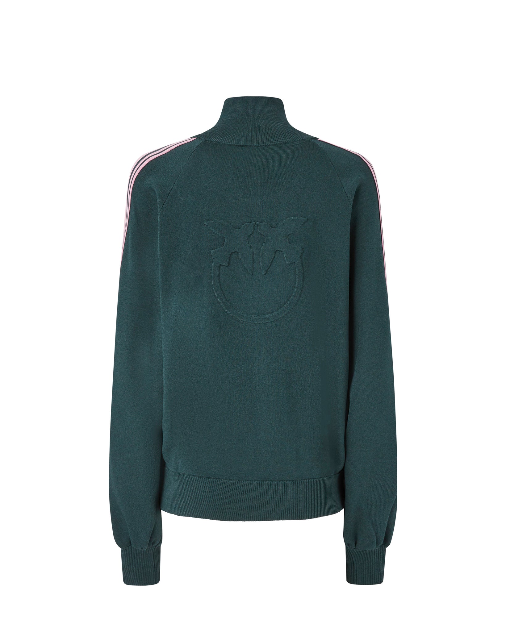 Felpa con Zip e Logo / Verde - Ideal Moda