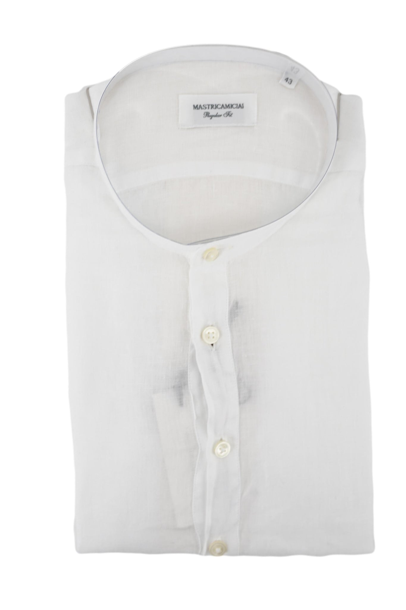 Camicia in Lino con Chiusura Polo / Bianco - Ideal Moda