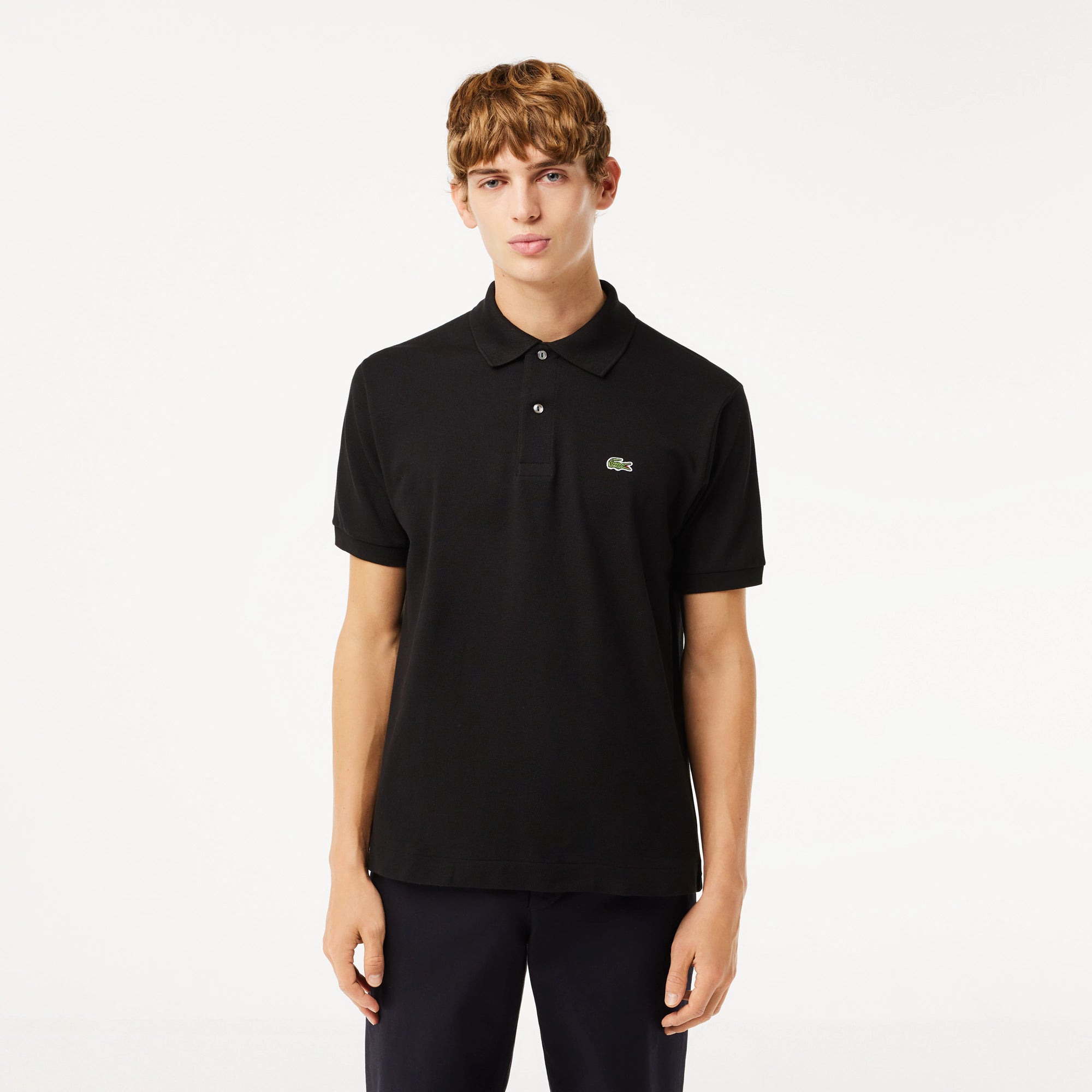 Polo 12.12 con Logo Lacoste / Nero - Ideal Moda