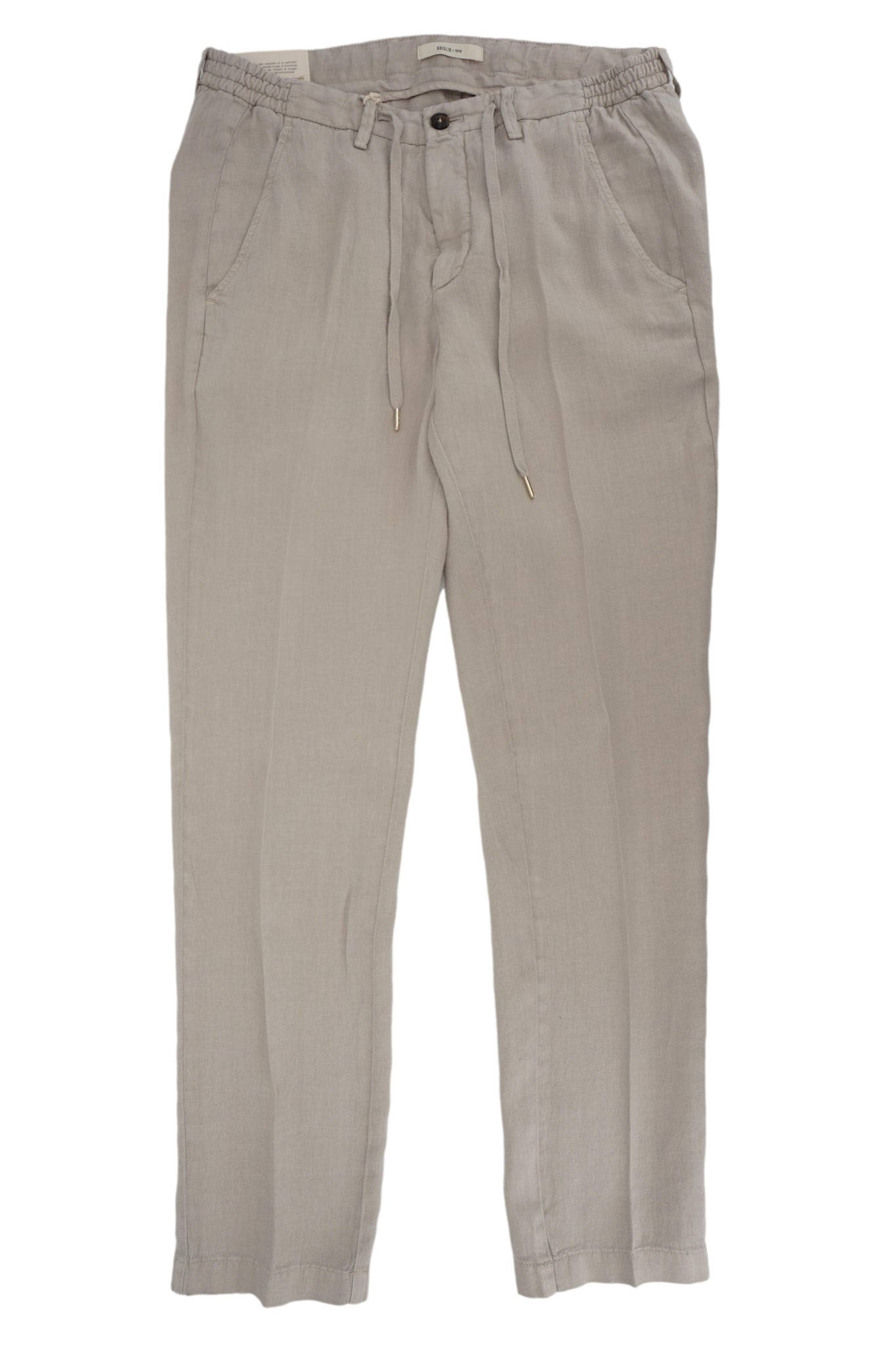 Pantalone in Lino con Coulisse / Beige - Ideal Moda