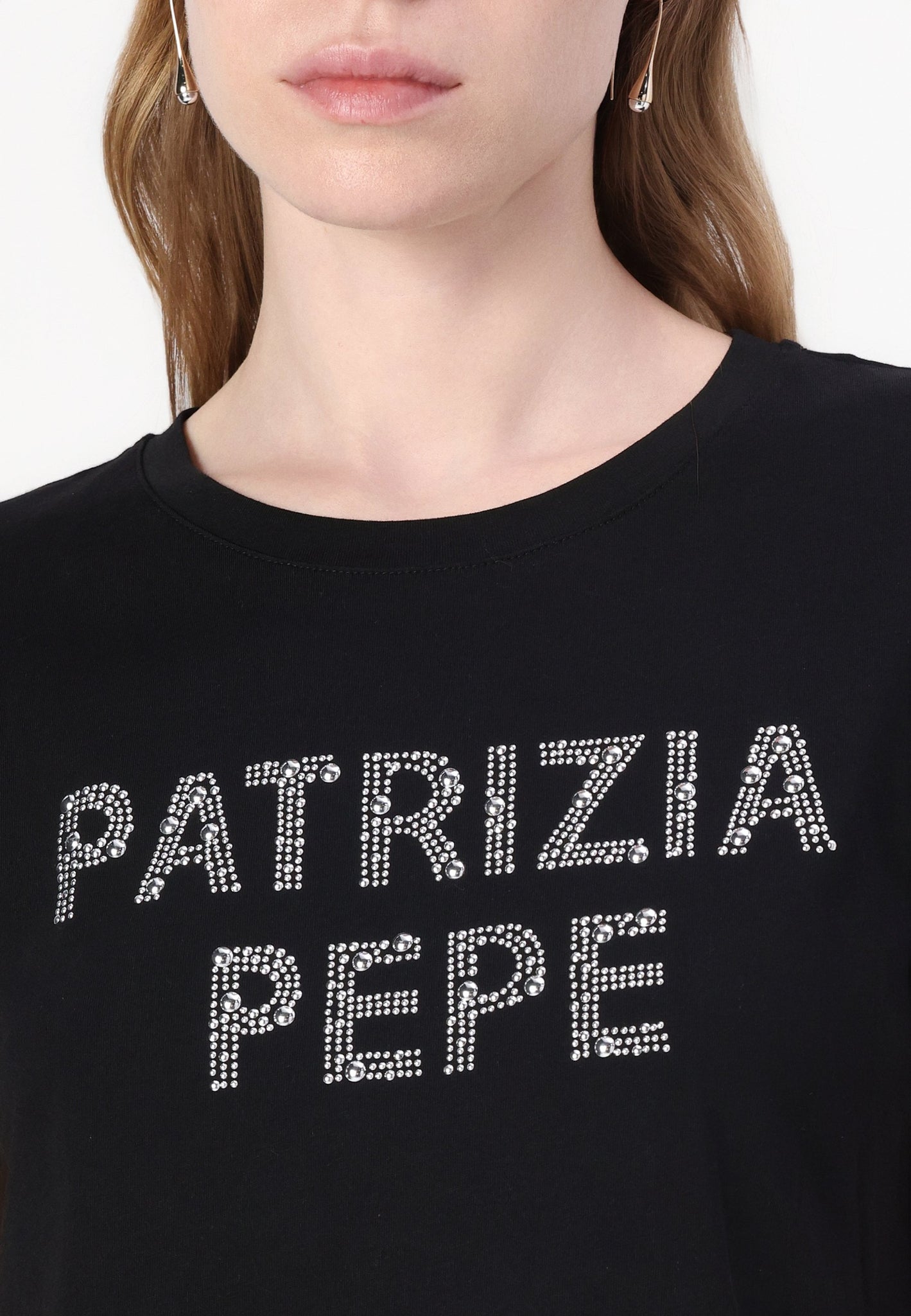T-Shirt con Stampa / Nero - Ideal Moda