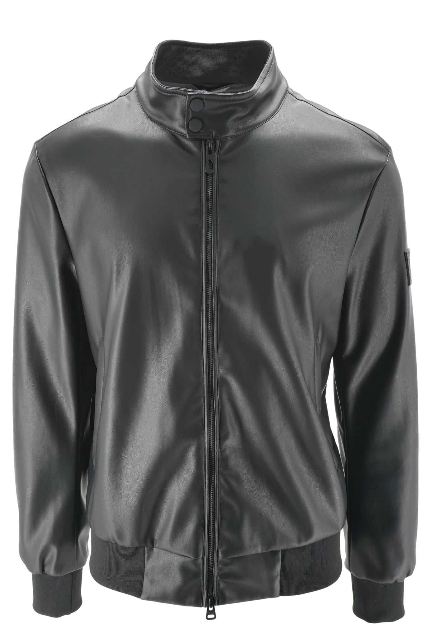 Giubbino Morg in Ecopelle con Logo / Nero - Ideal Moda