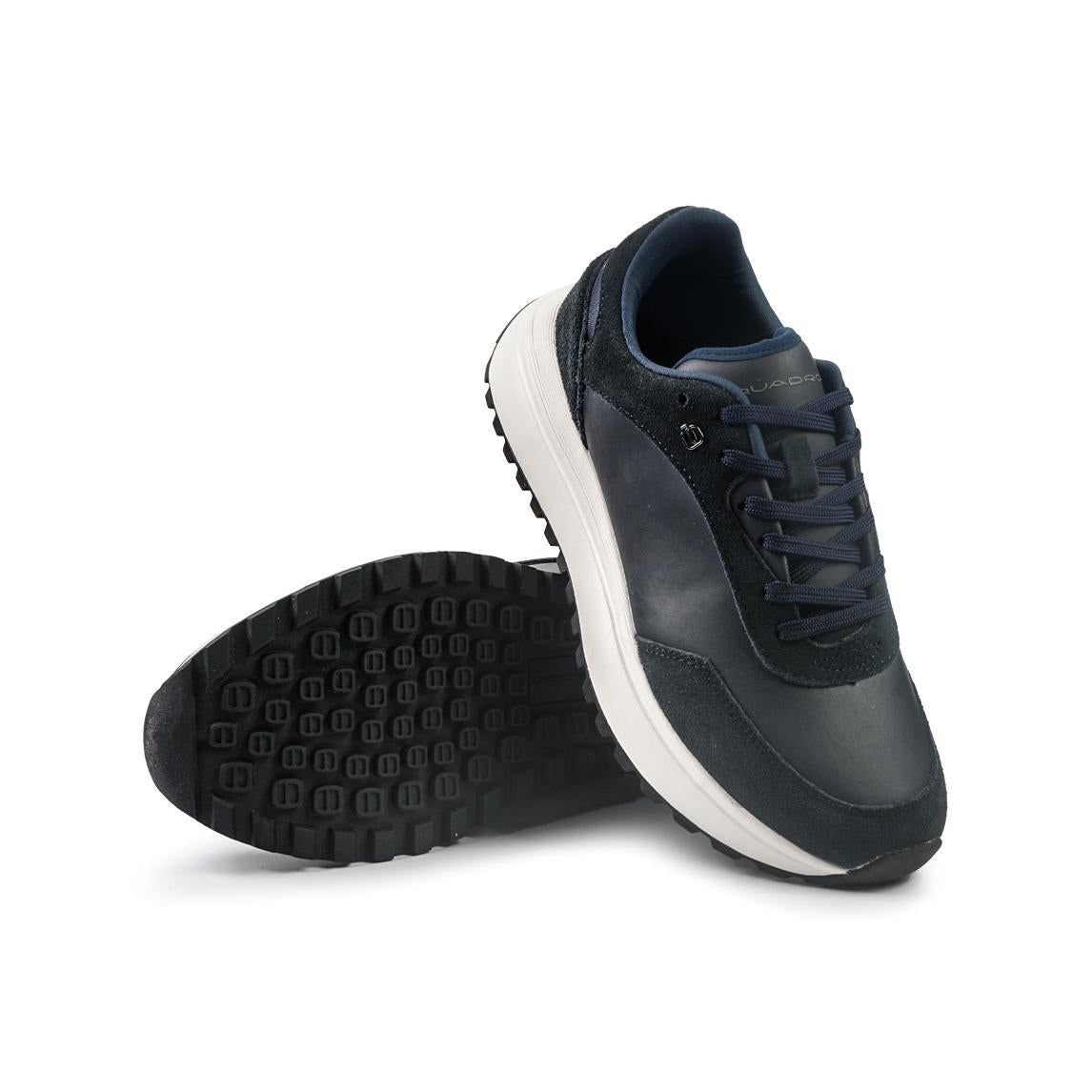 Sneaker in Pelle e Tessuto / Blu - Ideal Moda