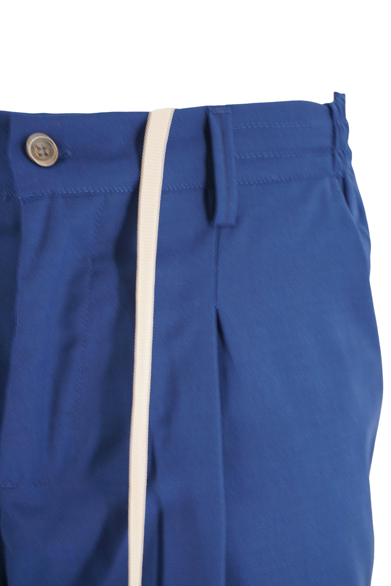Pantaloncino in Cotone con Coulisse / Blu - Ideal Moda
