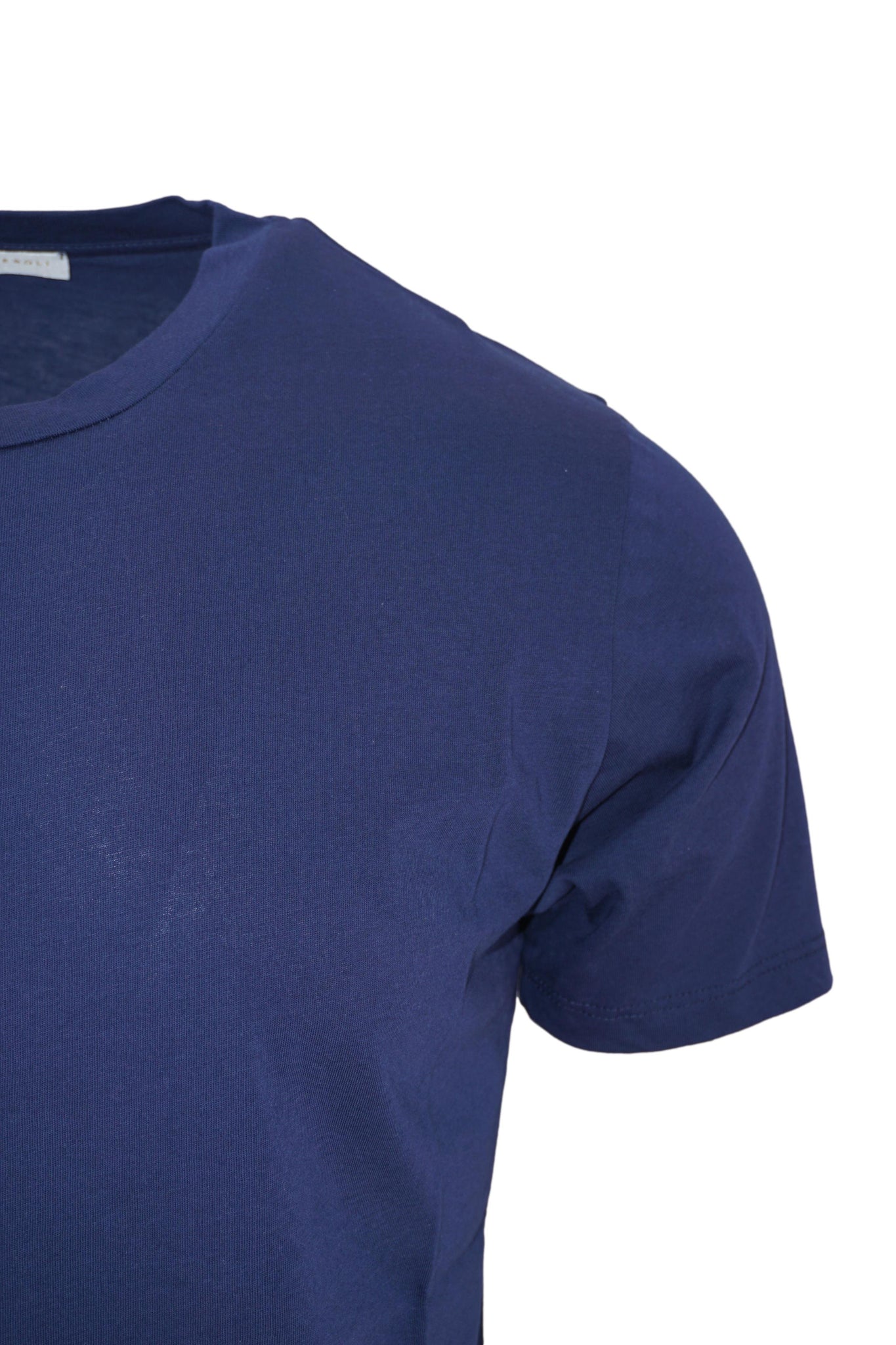 T-Shirt Girocollo in Cotone / Blu - Ideal Moda