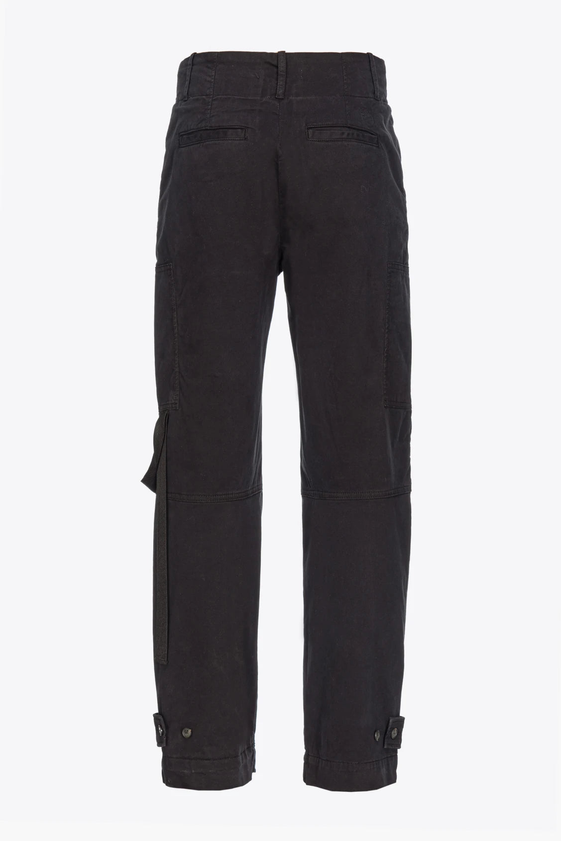 Pantalone Cargo con Nastro / Nero - Ideal Moda