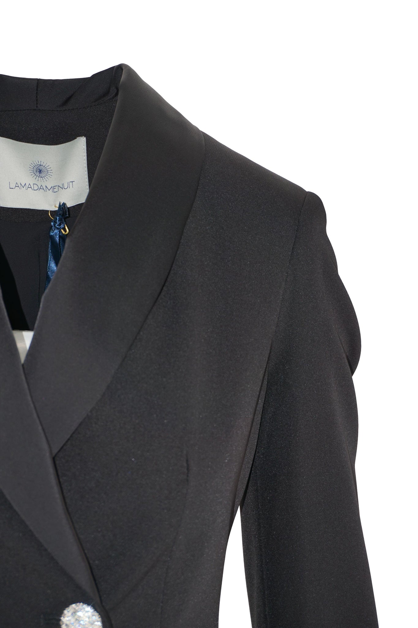 Giacca con Bottoni Gioiello / Nero - Ideal Moda