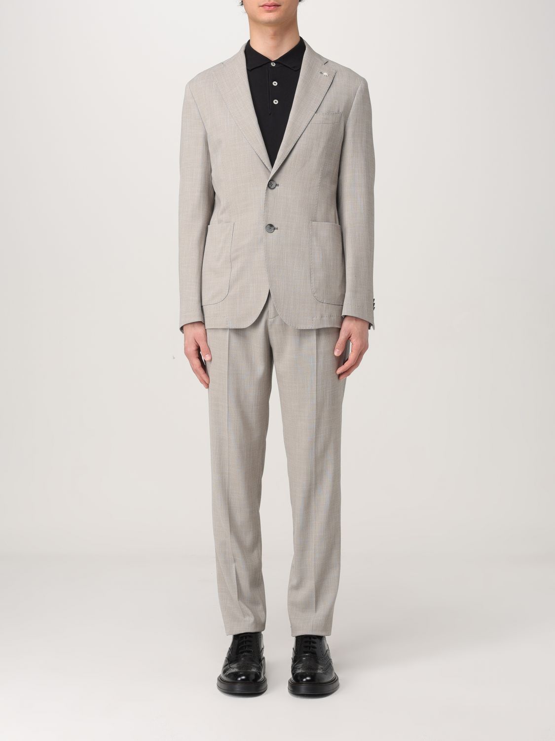 Abito Due Bottoni con Revers Classico / Beige - Ideal Moda