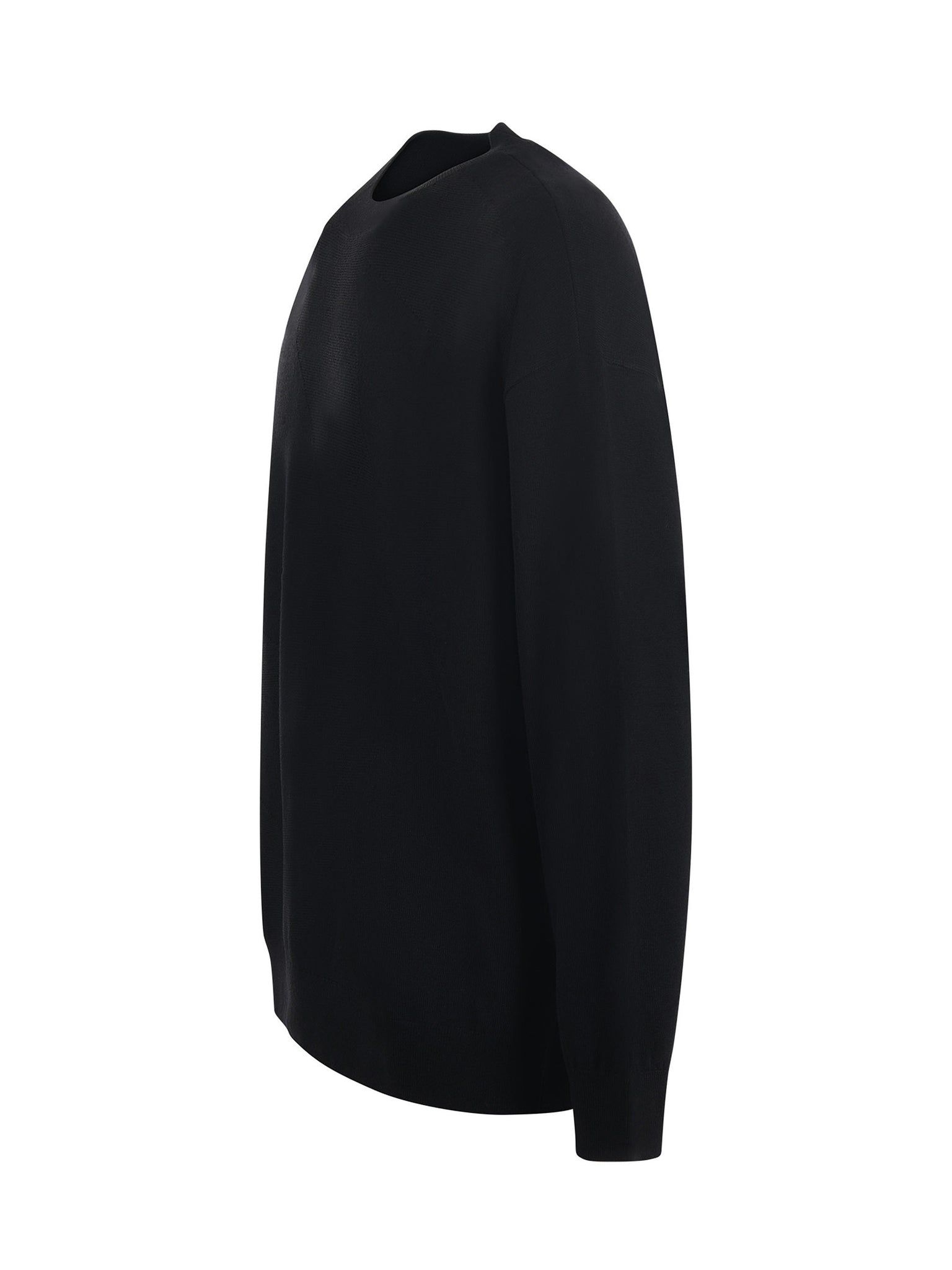 Maglia in Misto Lana con Tramatura / Nero - Ideal Moda