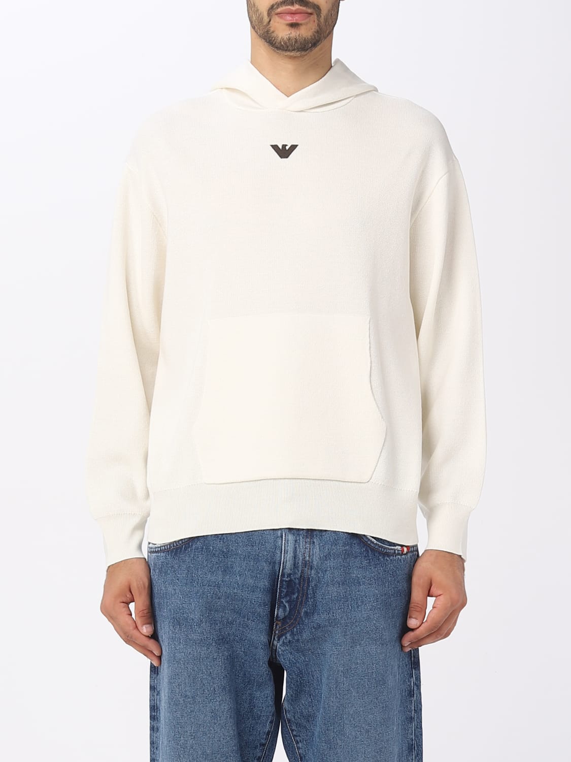 Maglia con Cappuccio / Bianco - Ideal Moda
