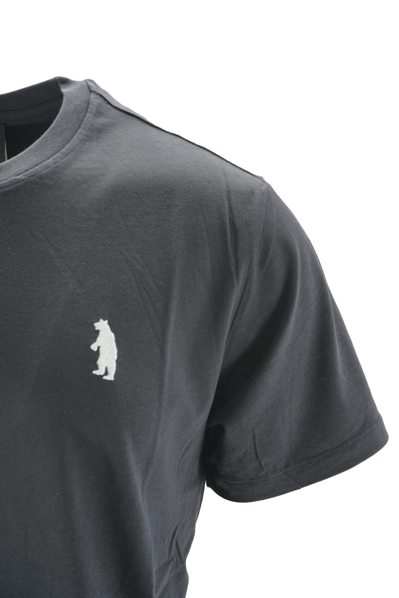 T-Shirt con Logo Ricamato / Nero - Ideal Moda