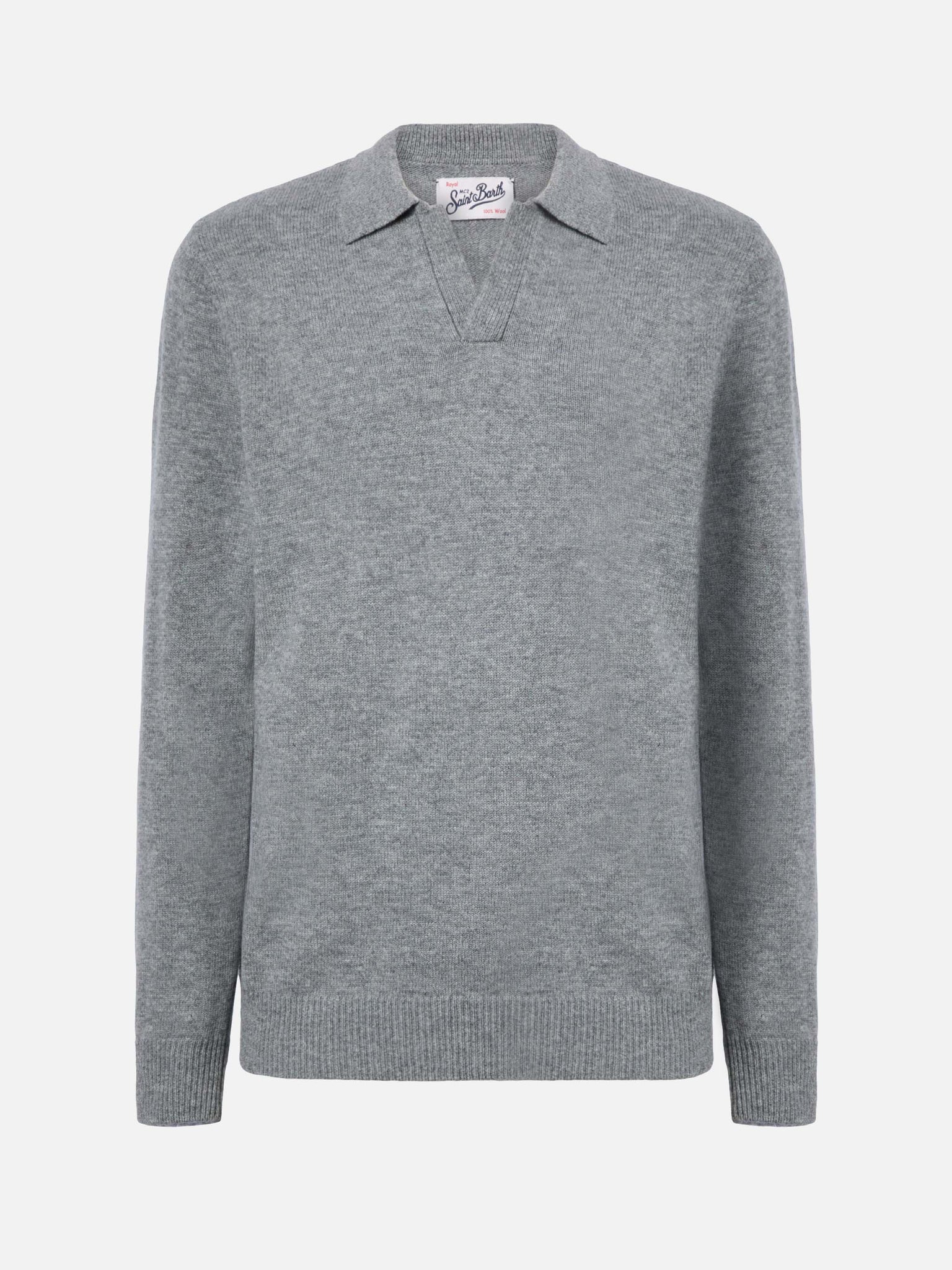 Polo in Maglia Covent in Lana / Grigio