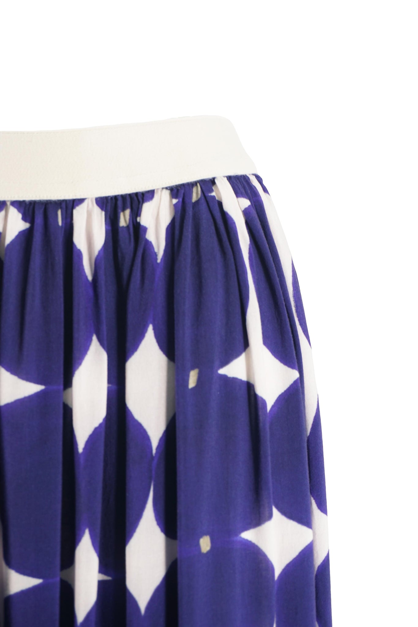 Gonna in Viscosa con Stampa / Blu - Ideal Moda