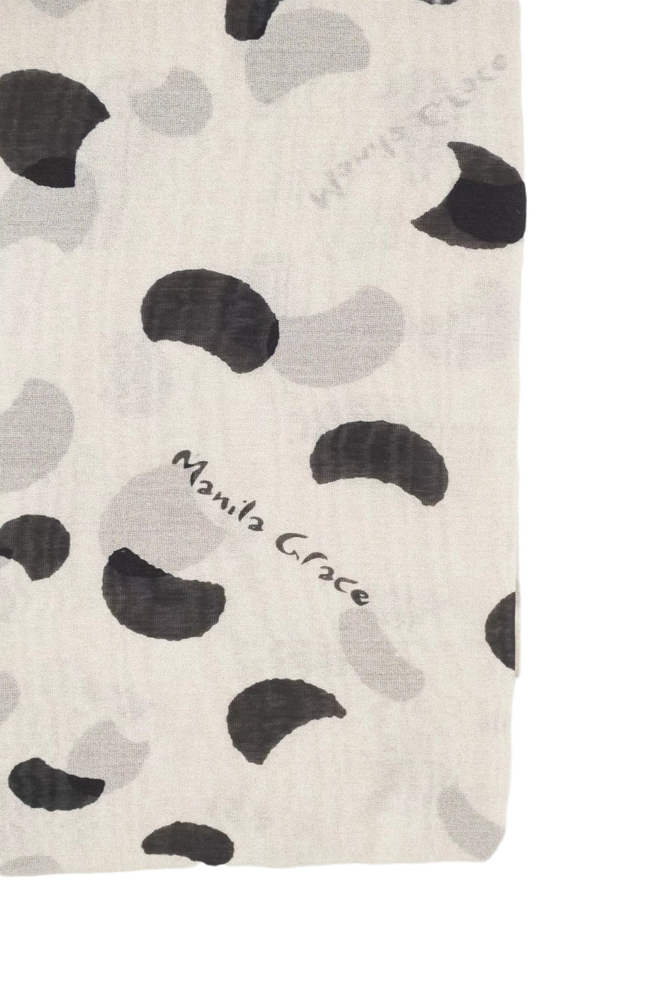 Foulard a Trapezio con Fantasia Manila Grace Bianco