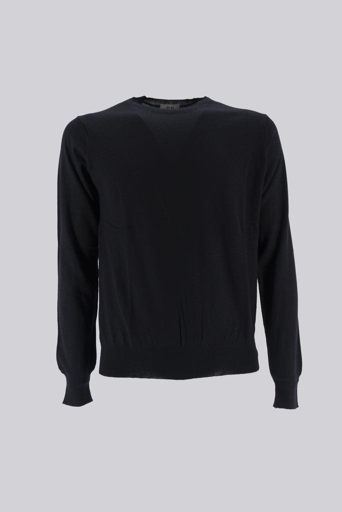 Maglia Girocollo in Chachemire / Nero - Ideal Moda
