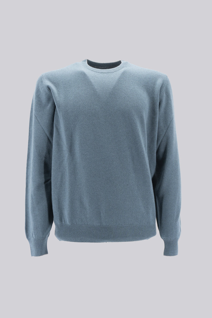 Maglia Girocollo in Sublime Cashemere / Verde - Ideal Moda