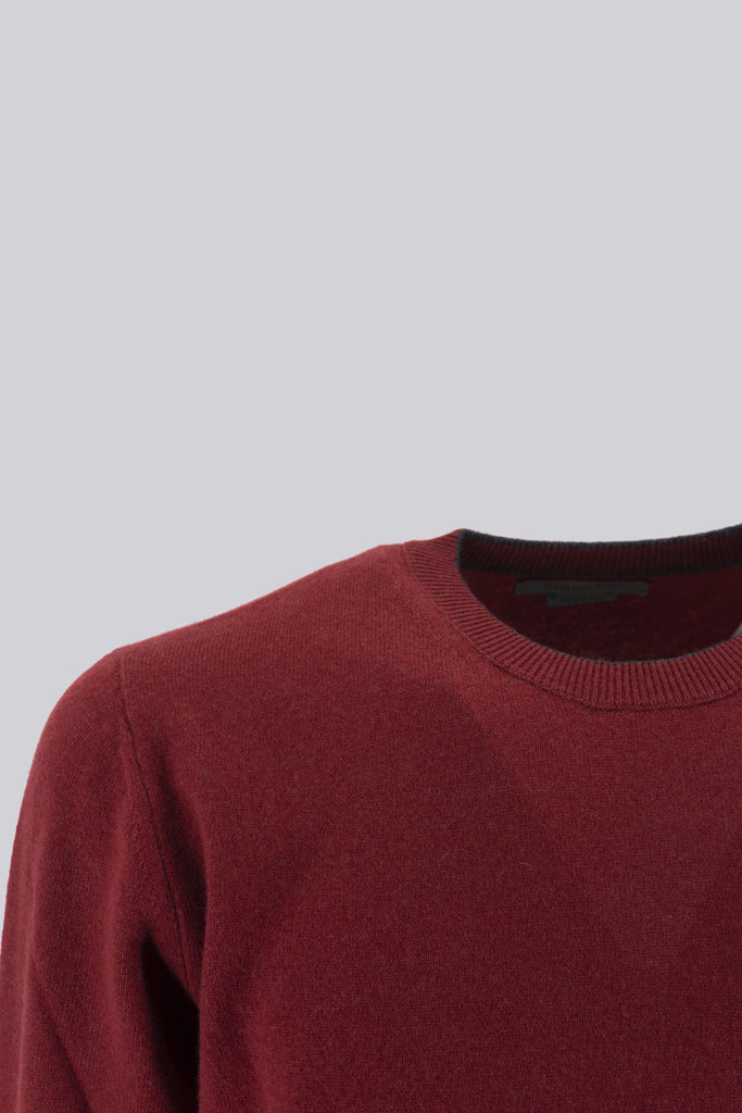 Maglia Girocollo in Sublime Cashemere / Bourdeaux - Ideal Moda