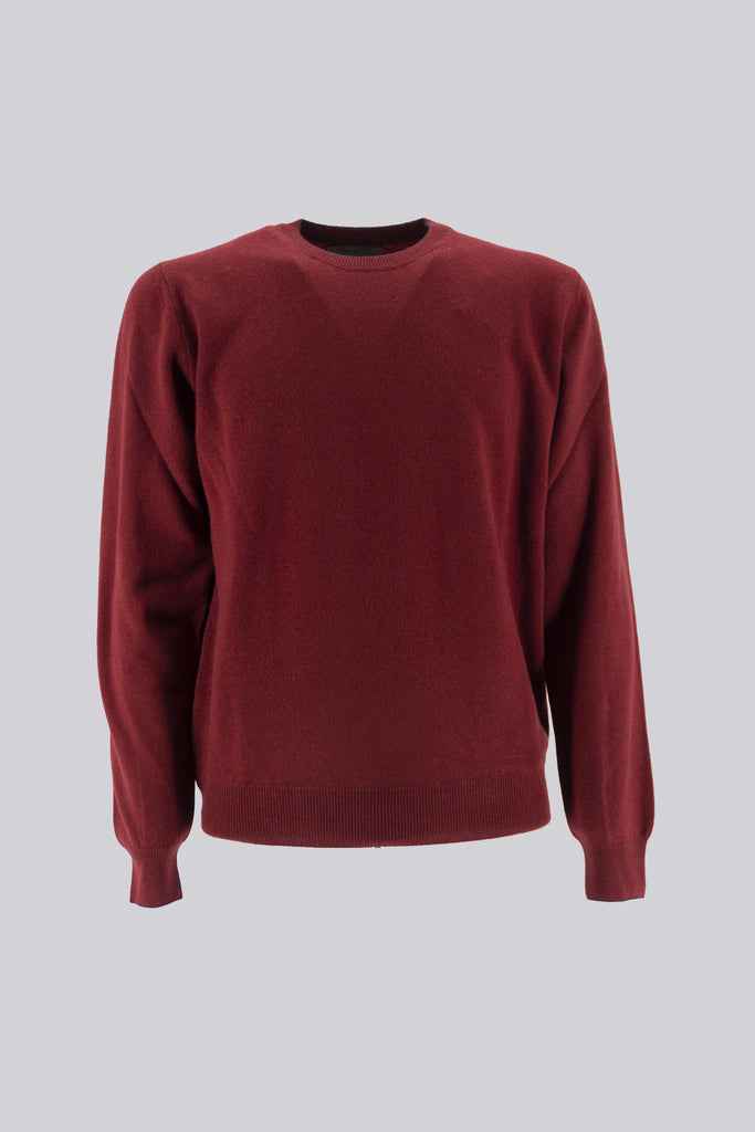 Maglia Girocollo in Sublime Cashemere / Bourdeaux - Ideal Moda