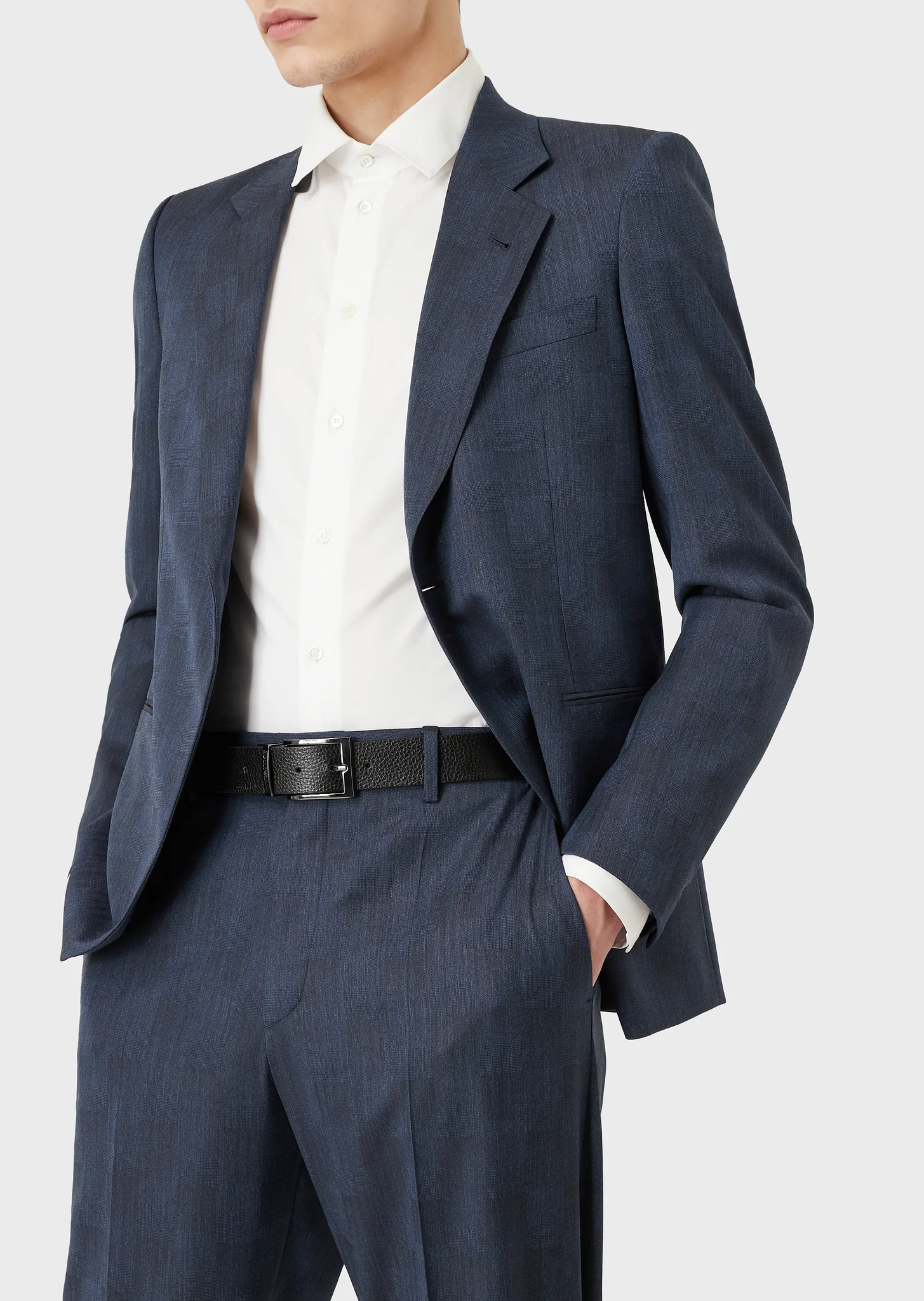 Cintura Emporio Armani in Pelle / Nero - Ideal Moda