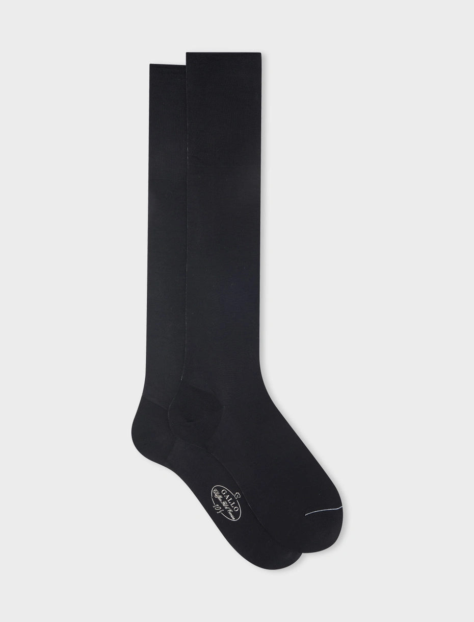 Calze Lunghe in Cotone Chiffon Gallo / Nero - Ideal Moda