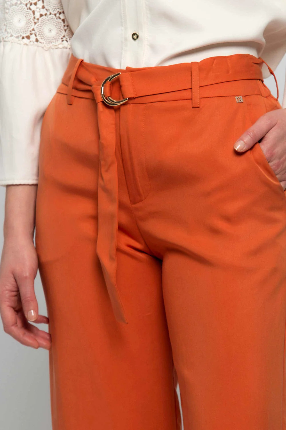 Pantalone con Cintura Kocca / Marrone - Ideal Moda