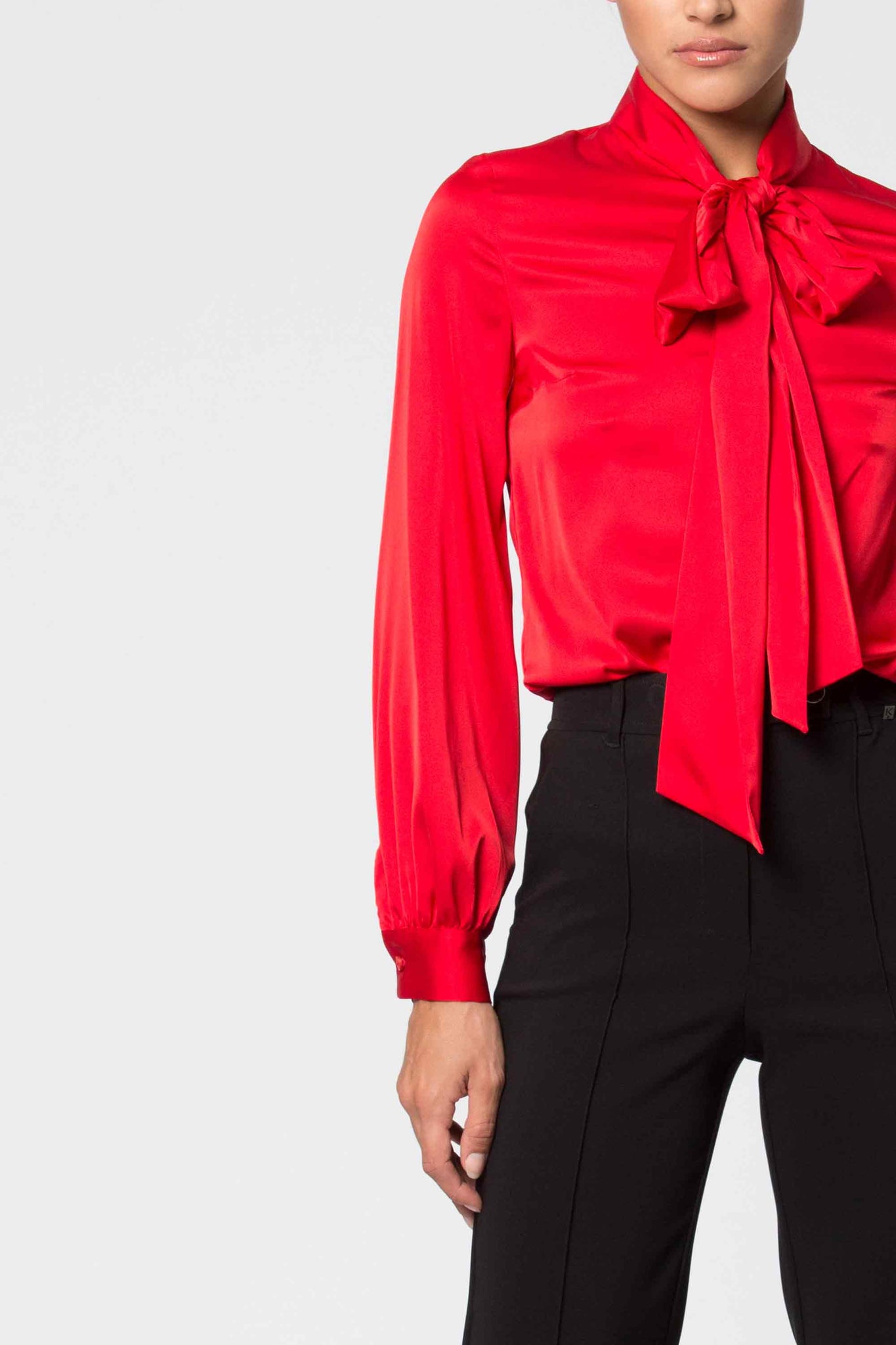 Camicia con Fiocco Kocca / Rosso - Ideal Moda
