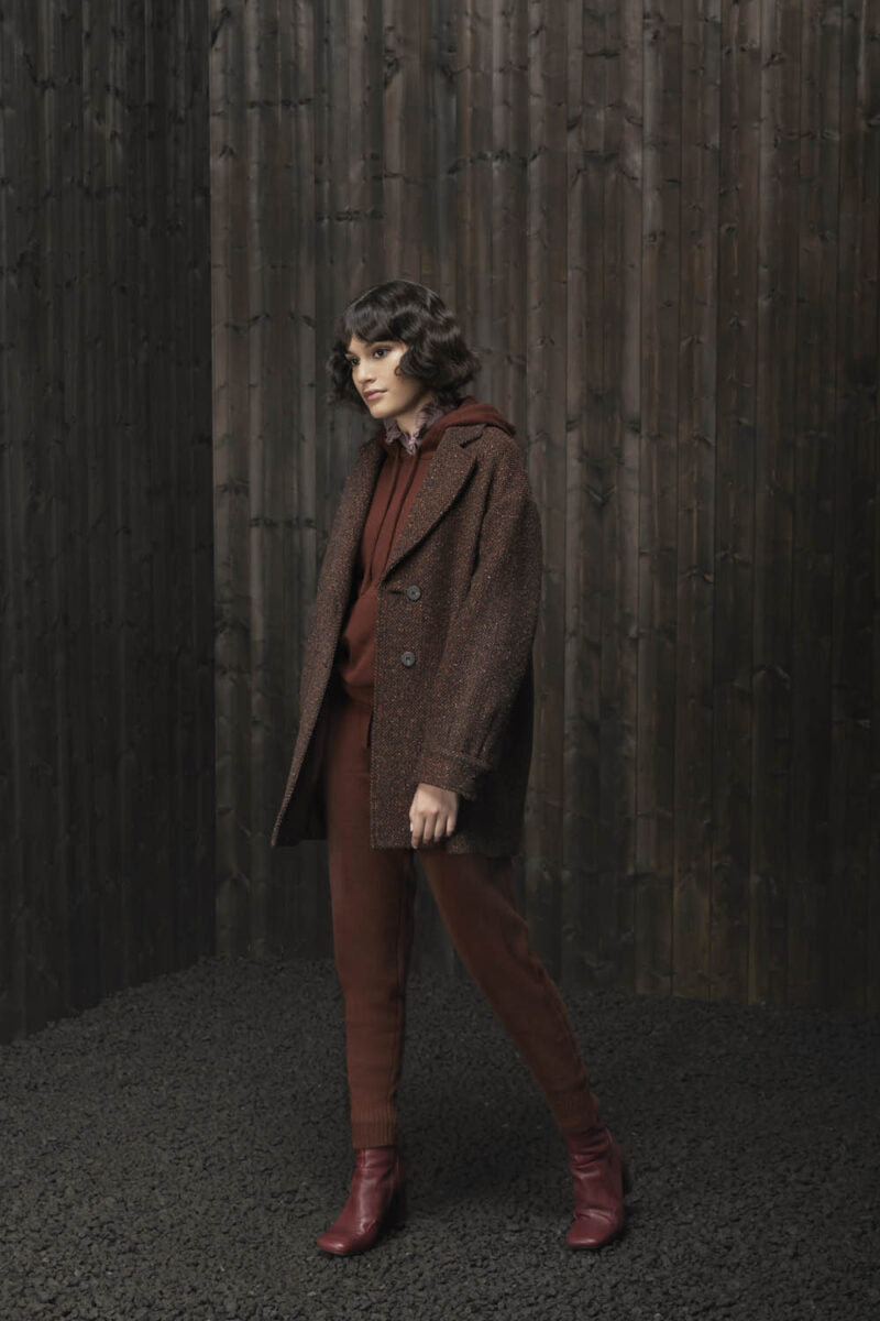 Pantalone in Maglia / Marrone - Ideal Moda