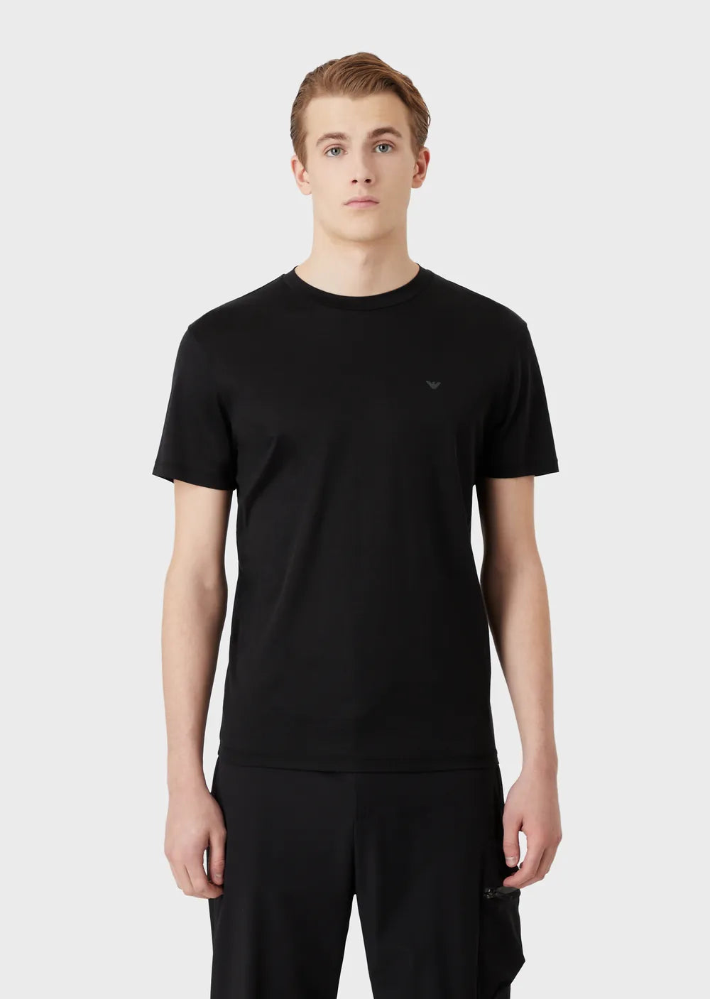 T-Shirt in Jersey Emporio Armani / Nero - Ideal Moda