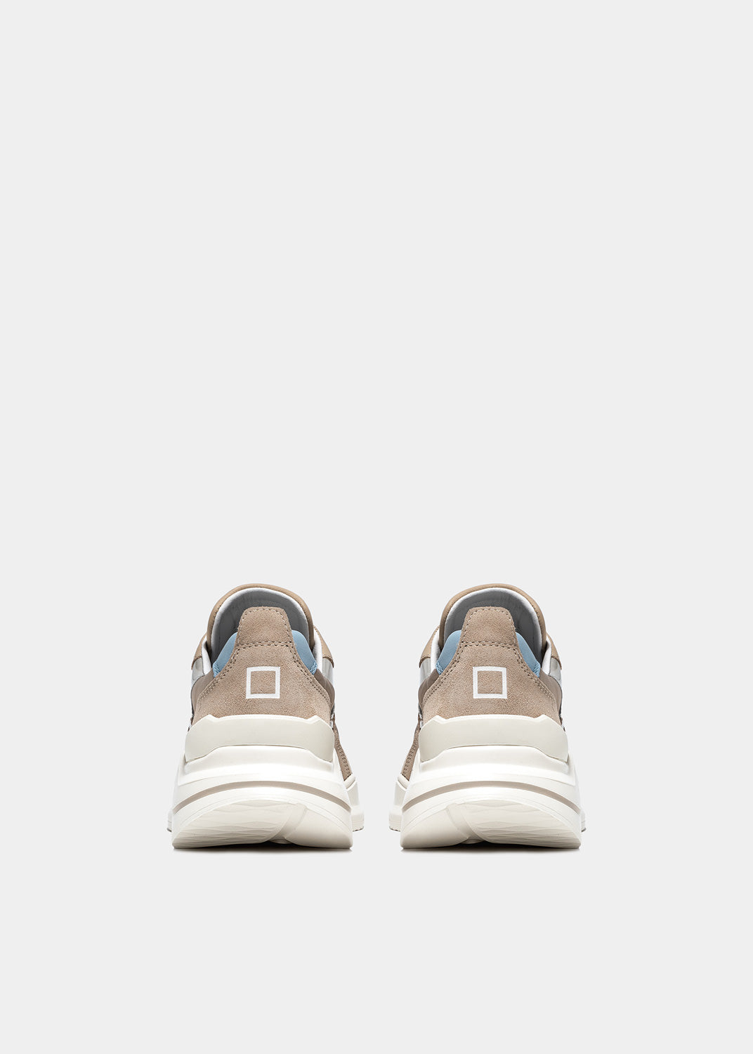 Sneaker DATE in Suede Fuga Nylon / Beige - Ideal Moda