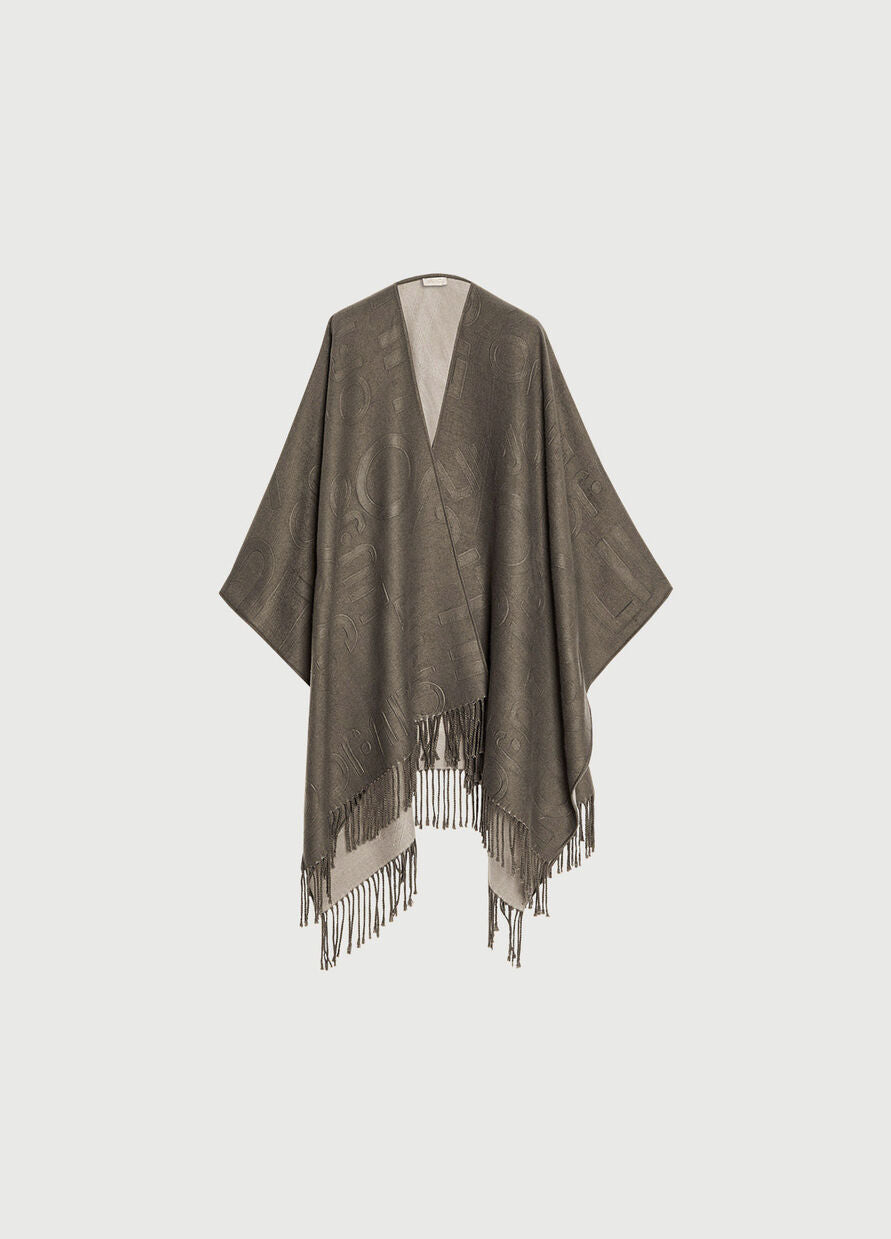 Poncho con Logo Liu Jo / Verde - Ideal Moda