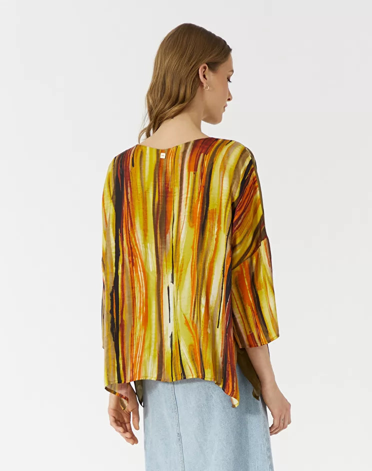 Blusa Manila Grace con Scollo a V / Verde - Ideal Moda